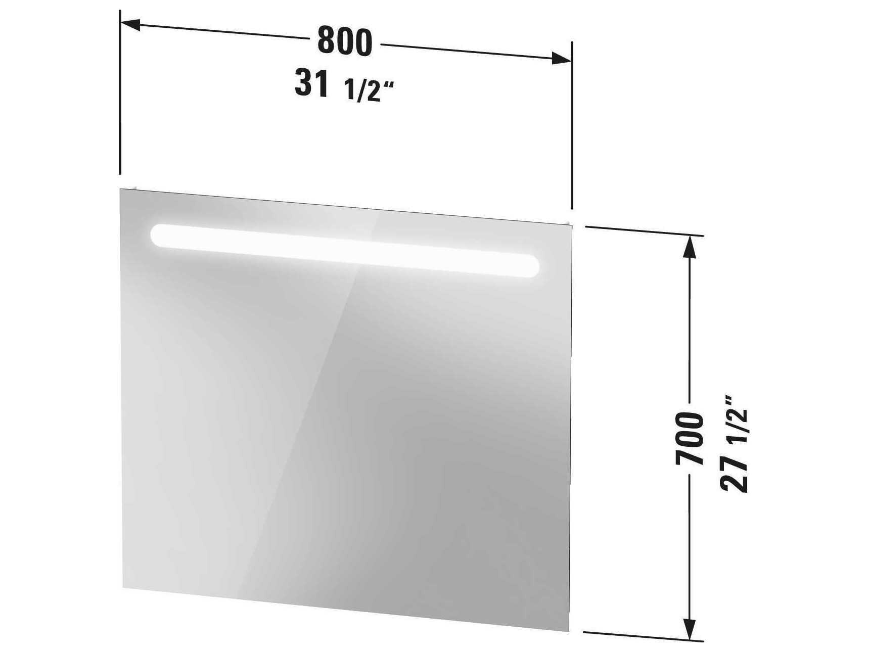 Duravit Duravit No.1 32'' LED Wall Mirror - White