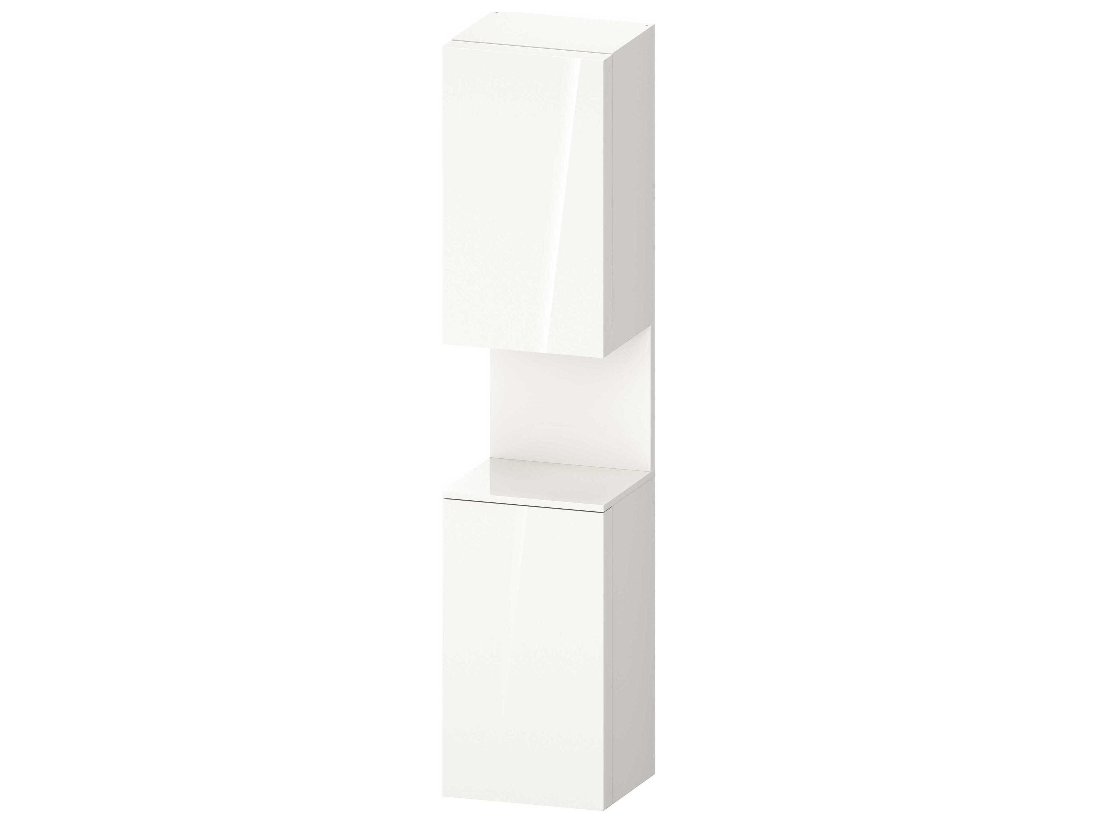 Duravit Qatego 16'' White High Gloss Tall Cabinet - Left Side Hinge