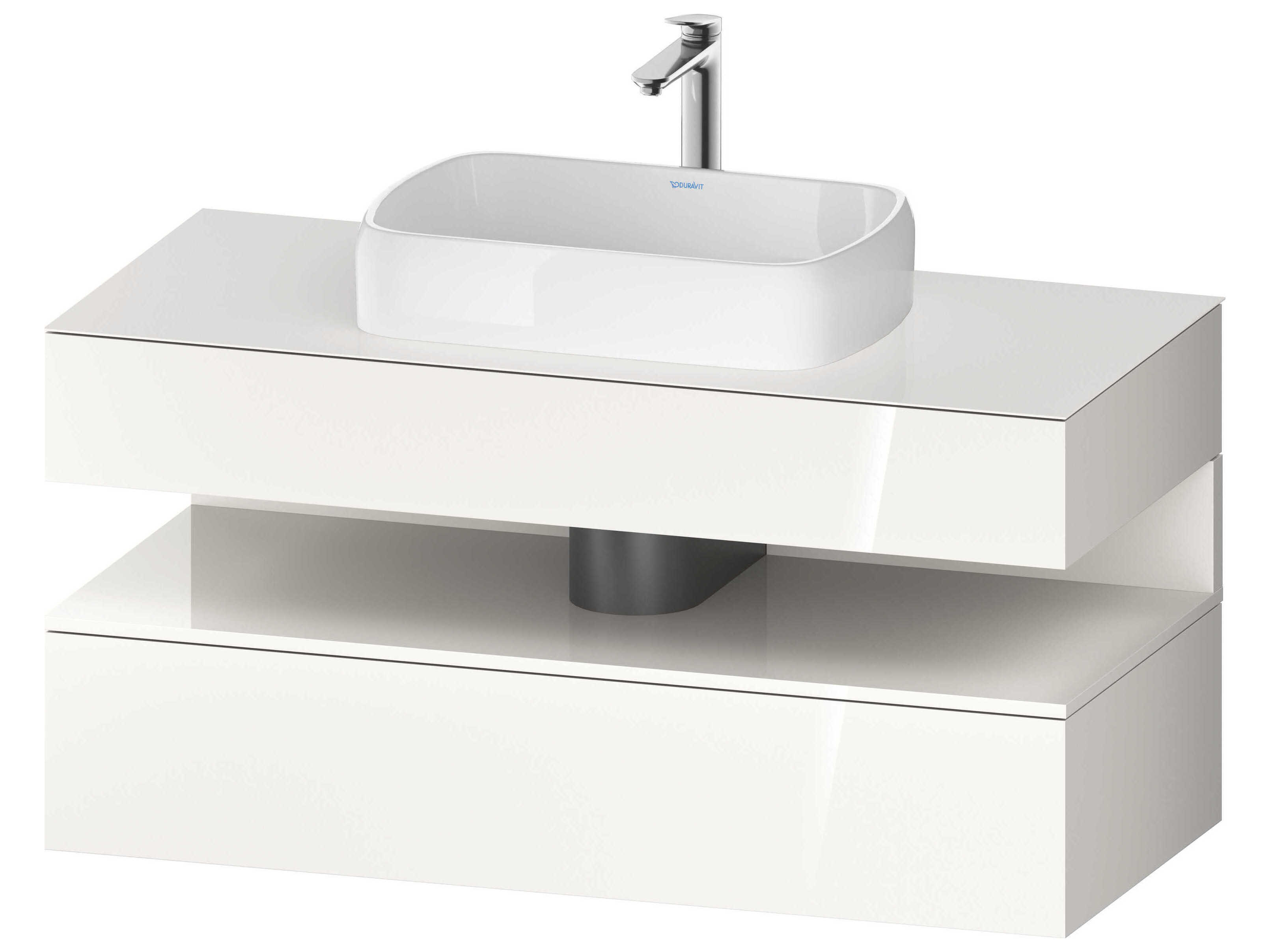 Duravit Qatego 47'' White High Gloss Wall-Mounted Vanity Unit