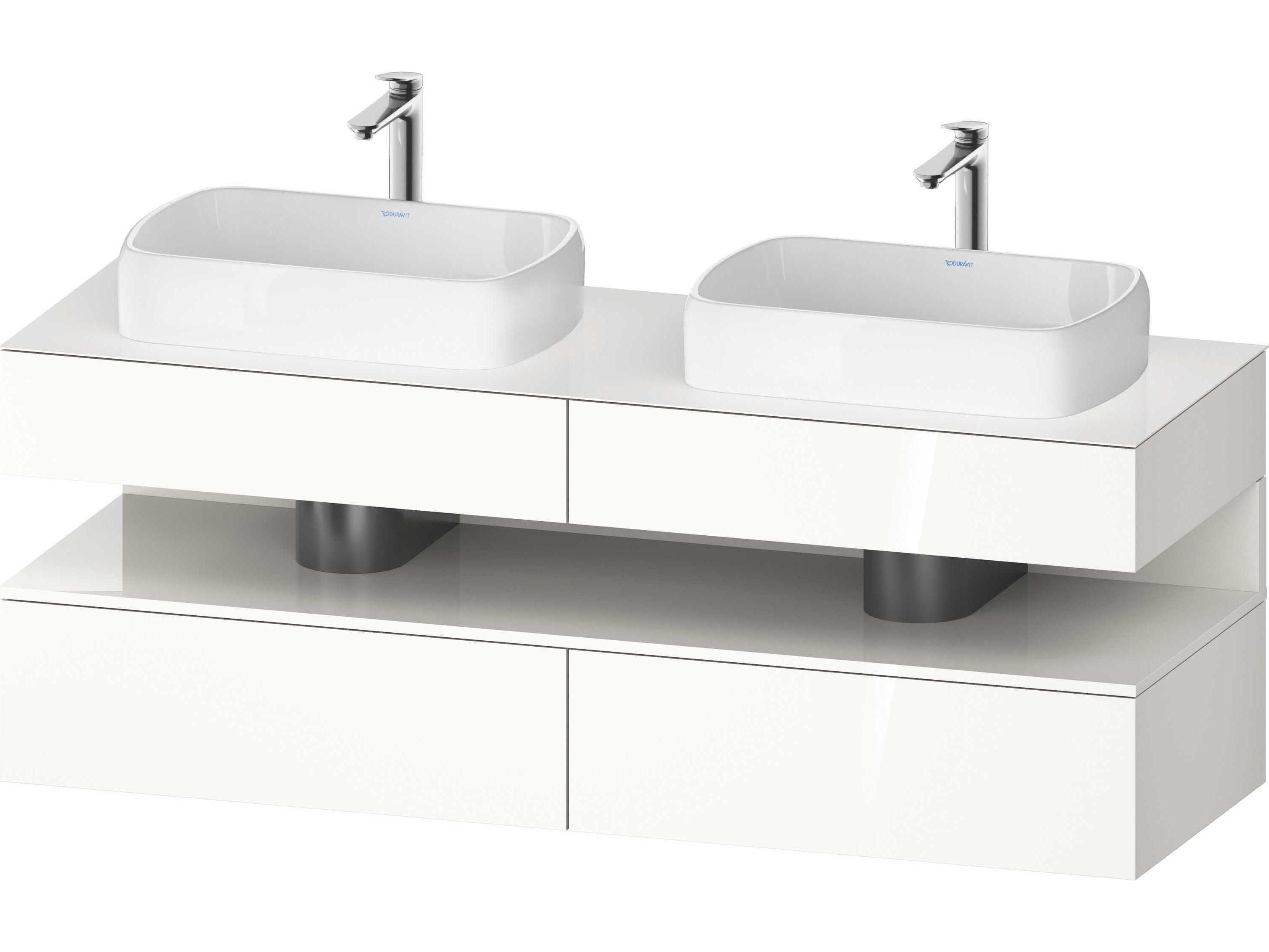 Duravit Qatego 63'' White High Gloss Wall-Mounted Vanity Unit