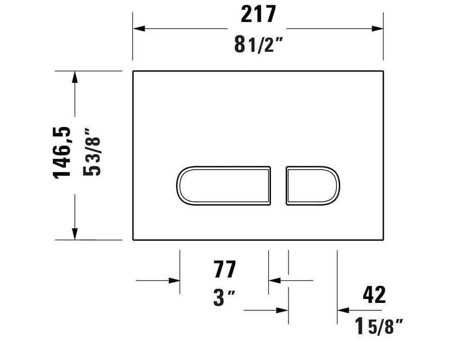 Duravit Durasystem 9'' Chrome Mechanical Flush Plate