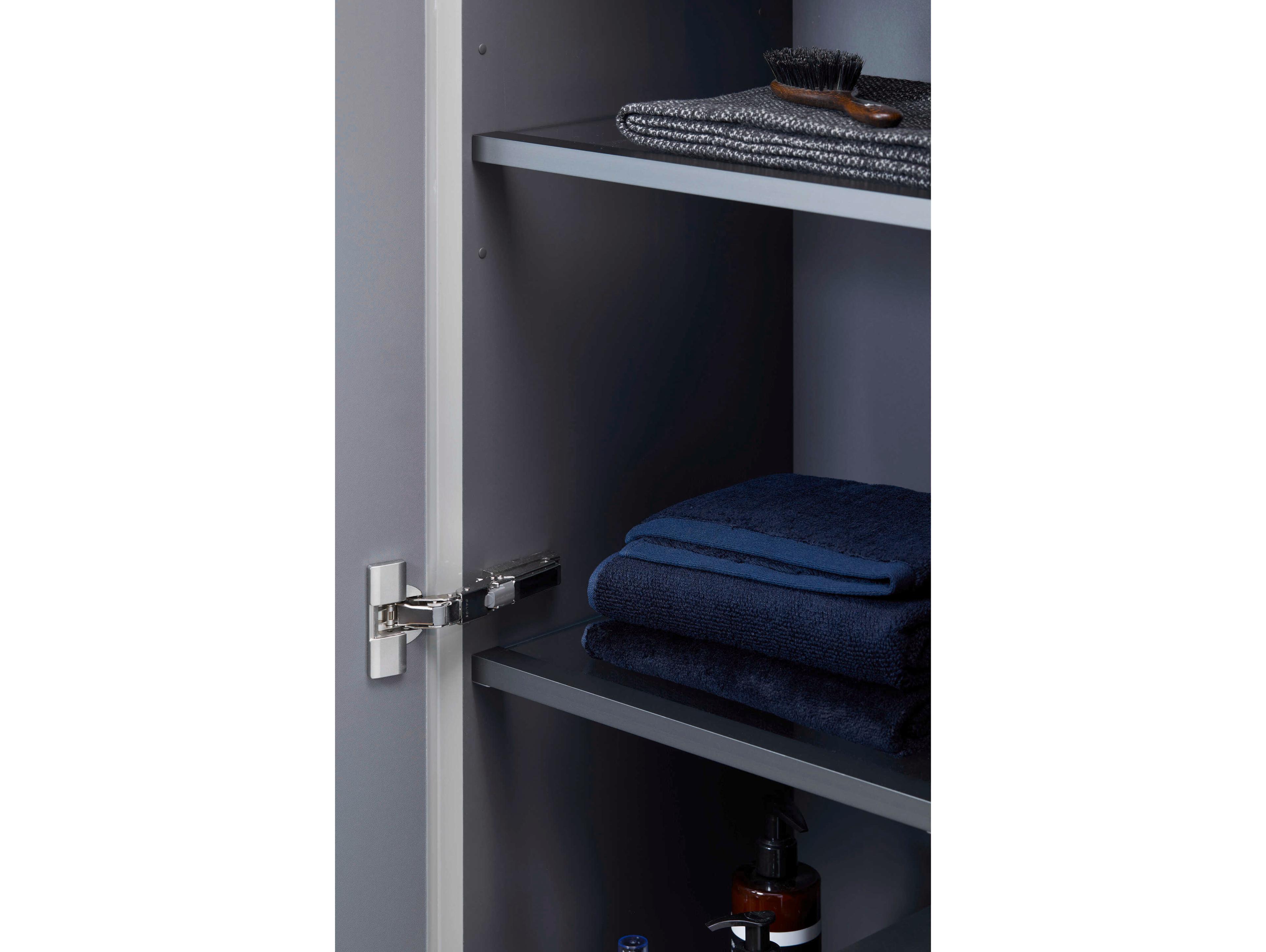 Duravit White Tulip 16'' Stone Graphite High Gloss Wall-Mounted Vanity Unit- Left Hand Hinge