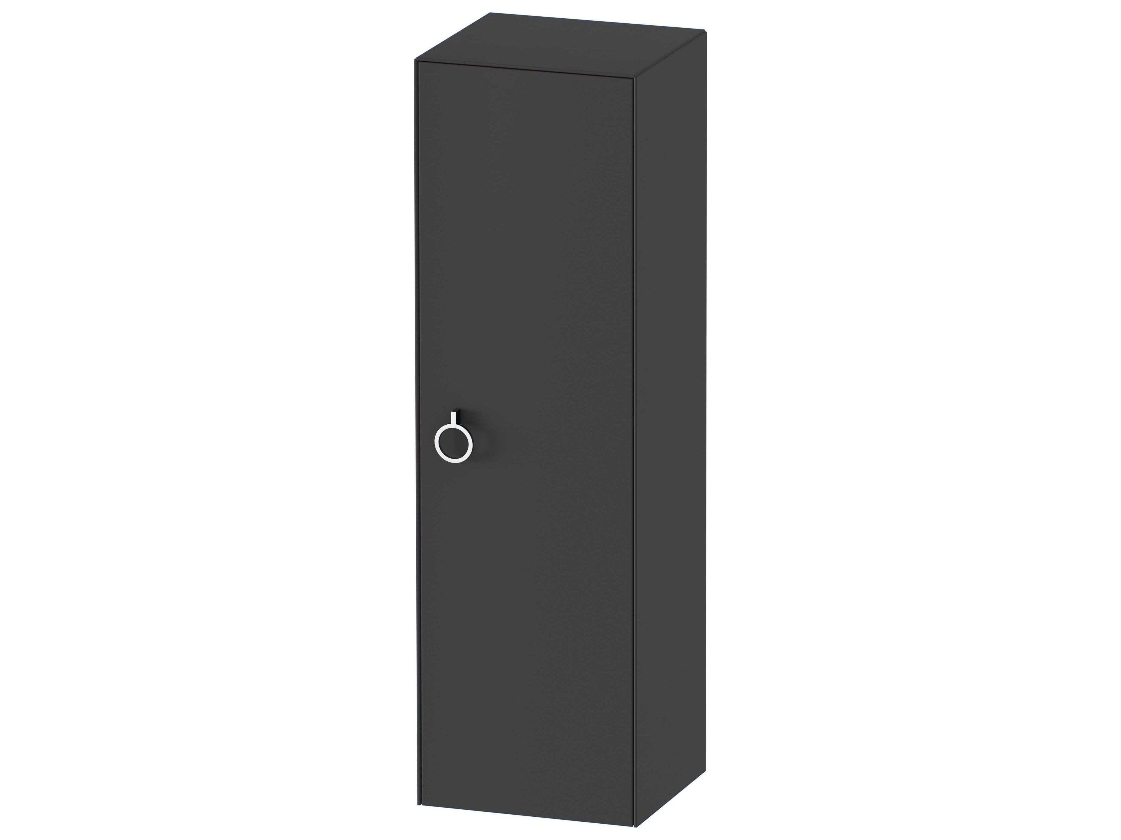 Duravit White Tulip 16'' Graphite Satin Matte Wall-Mounted Vanity Unit - Right Hand Hinge