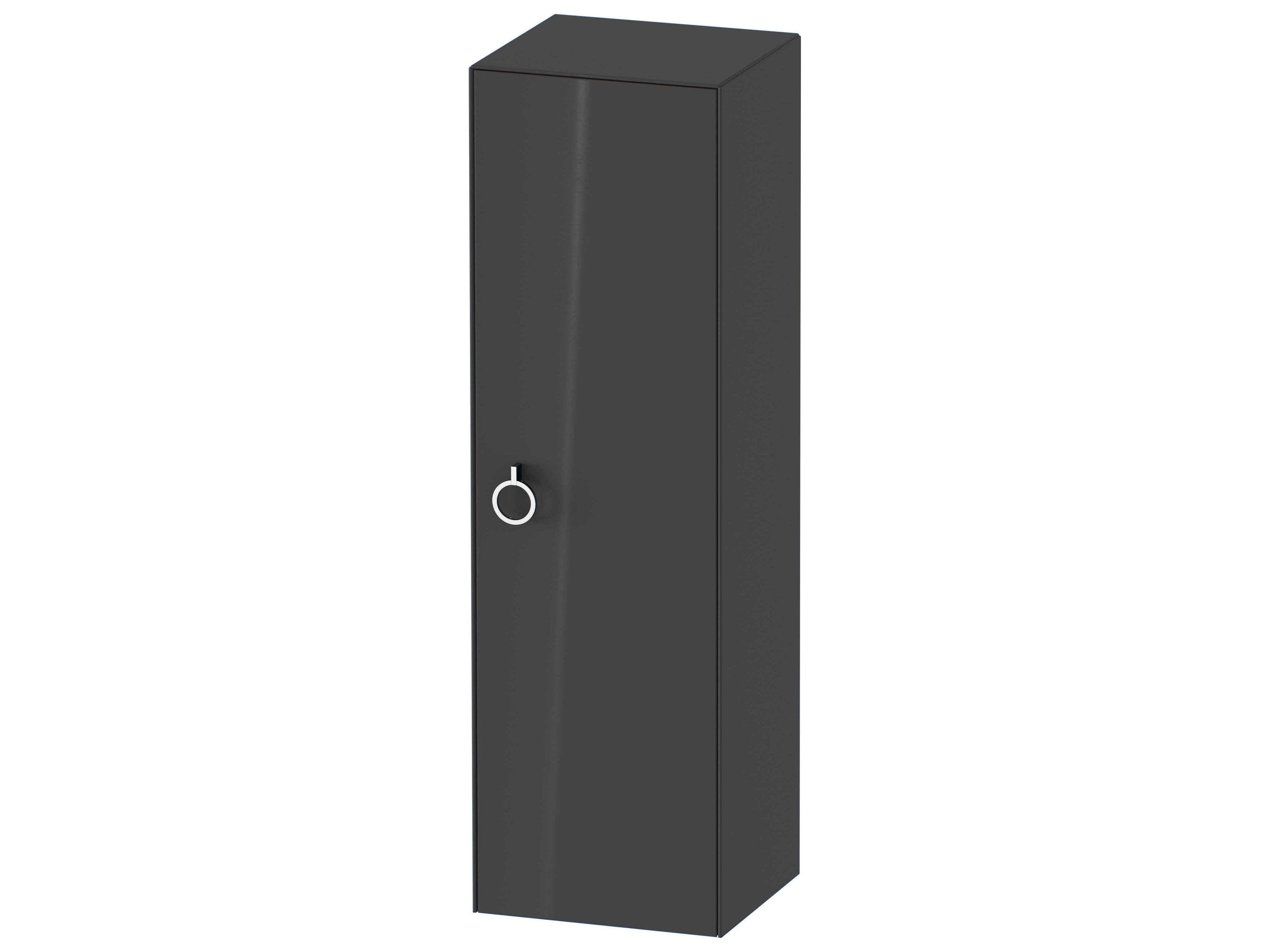 Duravit White Tulip 16'' Stone Graphite High Gloss Wall-Mounted Vanity Unit - Right Hand Hinge