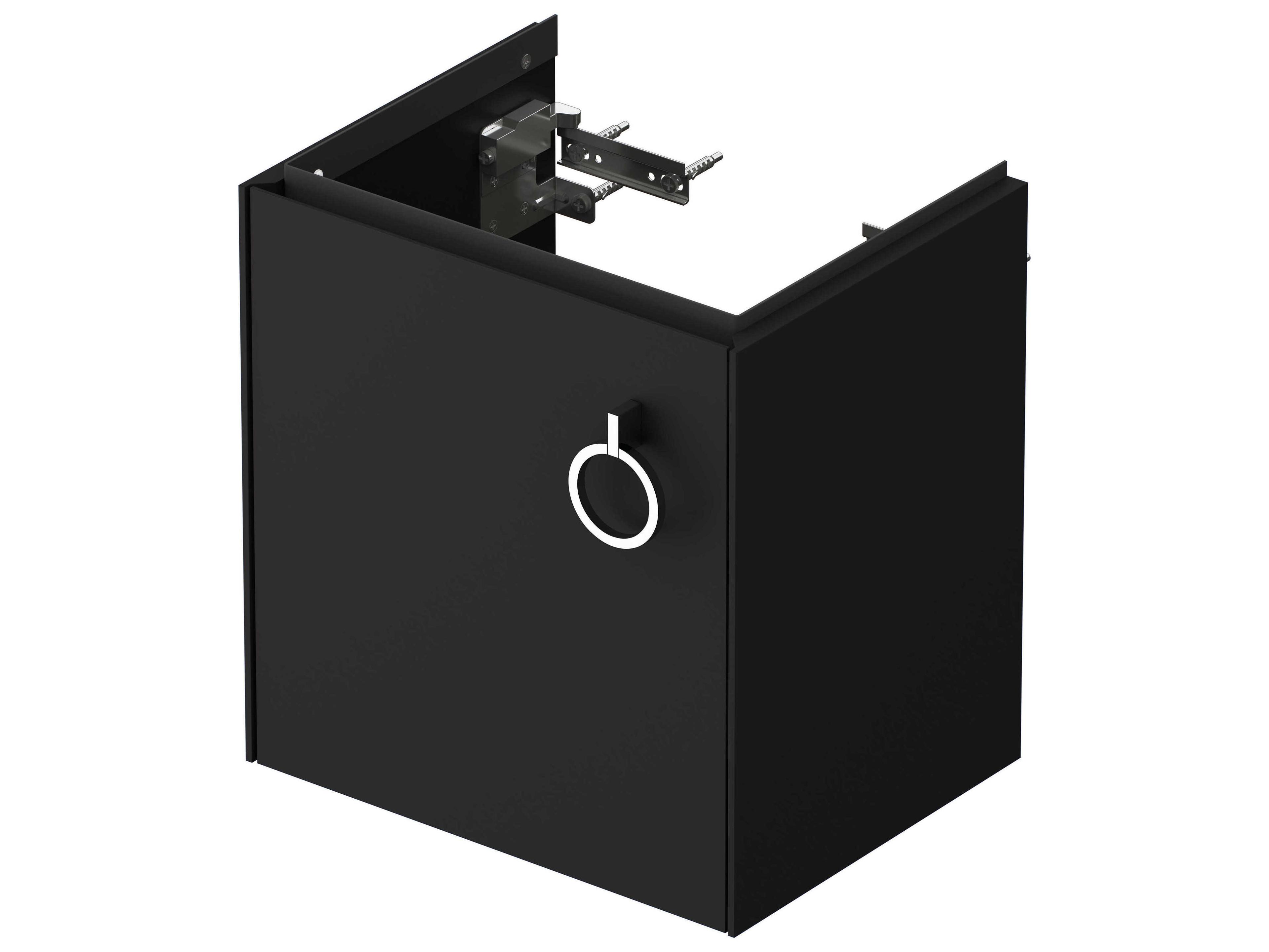 Duravit White Tulip 15'' Graphite Satin Matte Wall-Mounted Vanity Unit - Left Hand Hinge