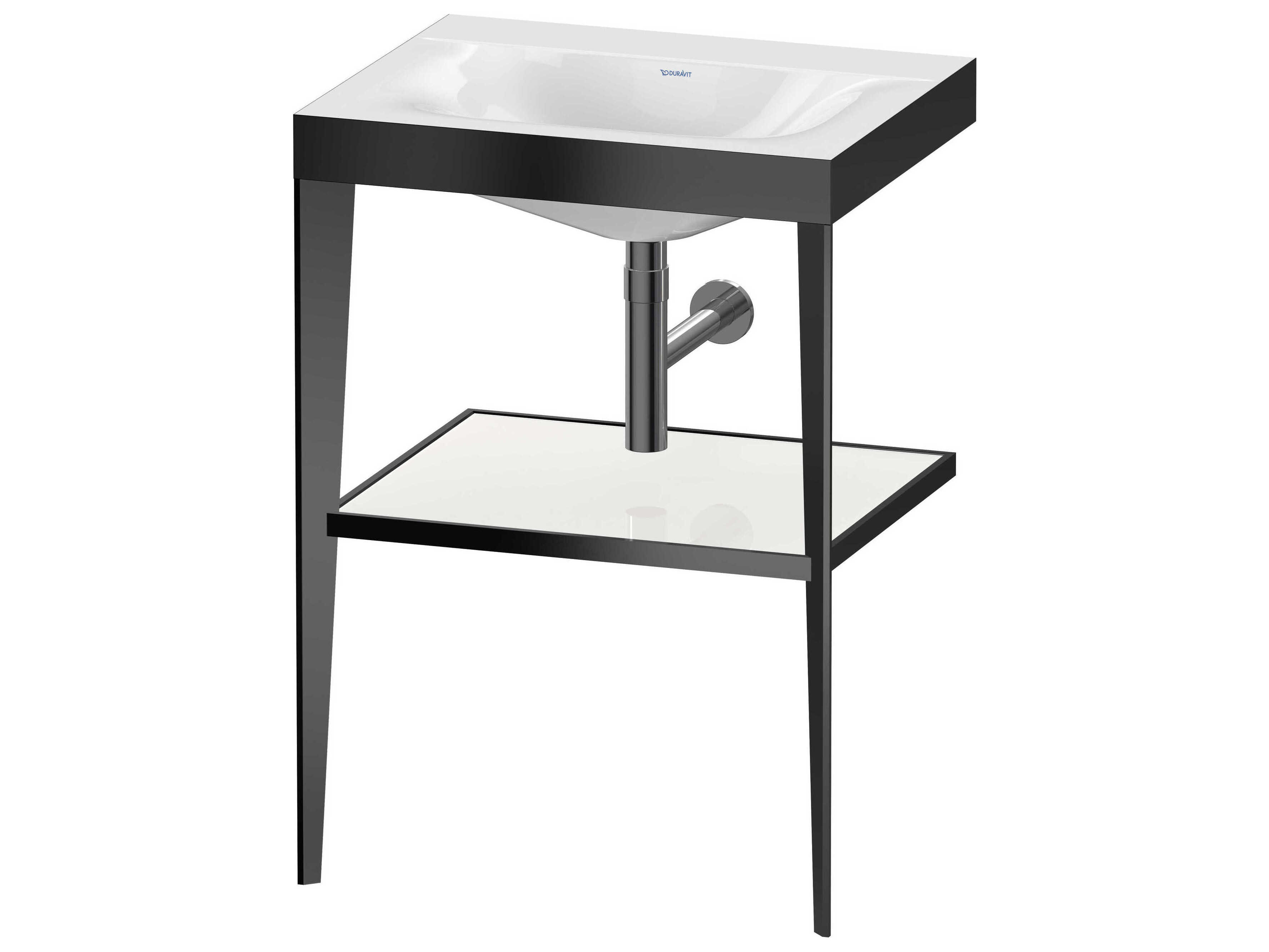 Duravit Xviu 24'' White/Black Oak Matt Set with Metal Console