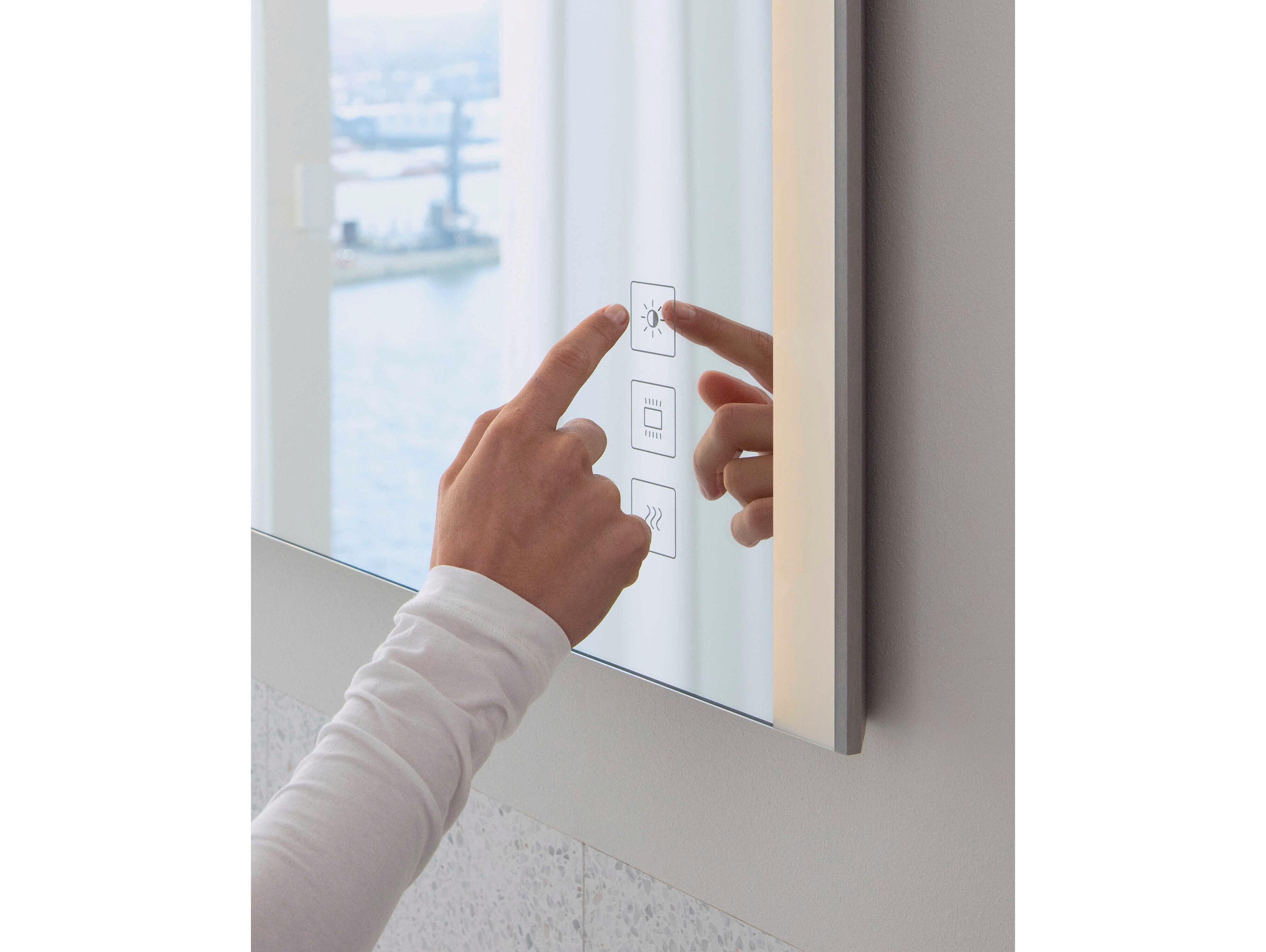 Duravit Xviu 24'' Matte Black LED Mirror with Dimmable Lighting