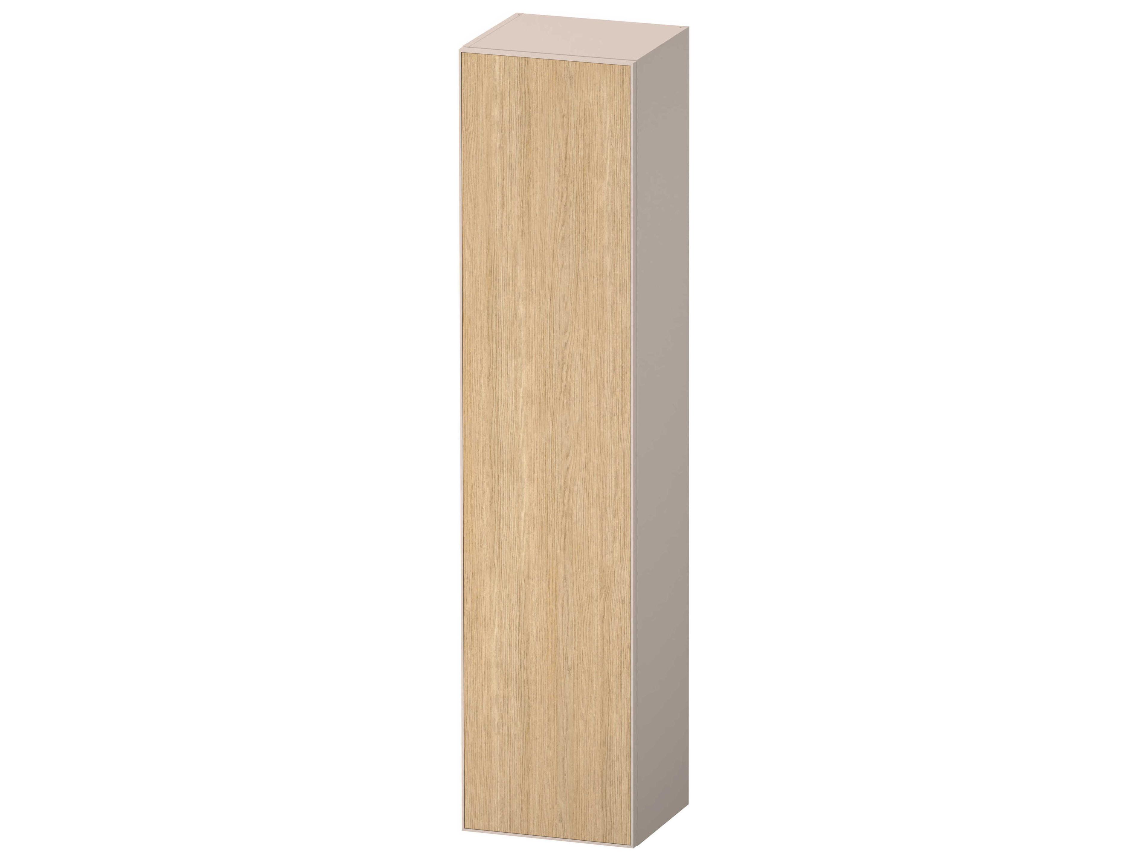 Duravit Zencha 16'' Natural Oak Matt/Taupe Super Matt Wall-Mounted Cabinet - Right Hand Hinge