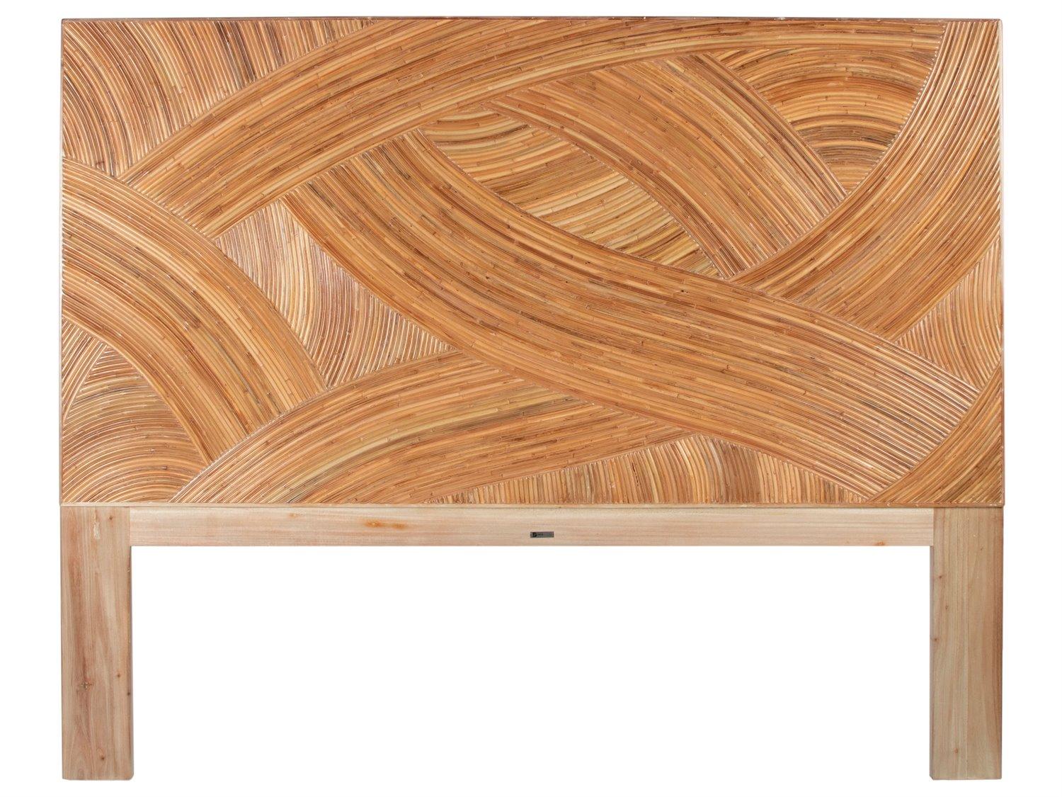 David Francis Swirl Rattan Headboard King