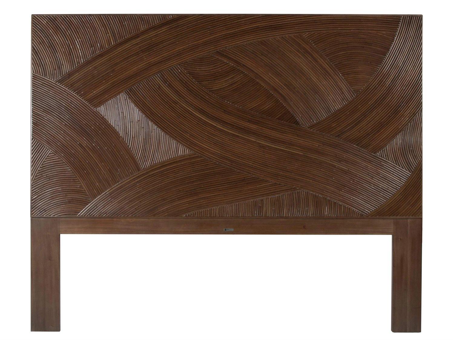 David Francis Swirl Rattan Headboard King