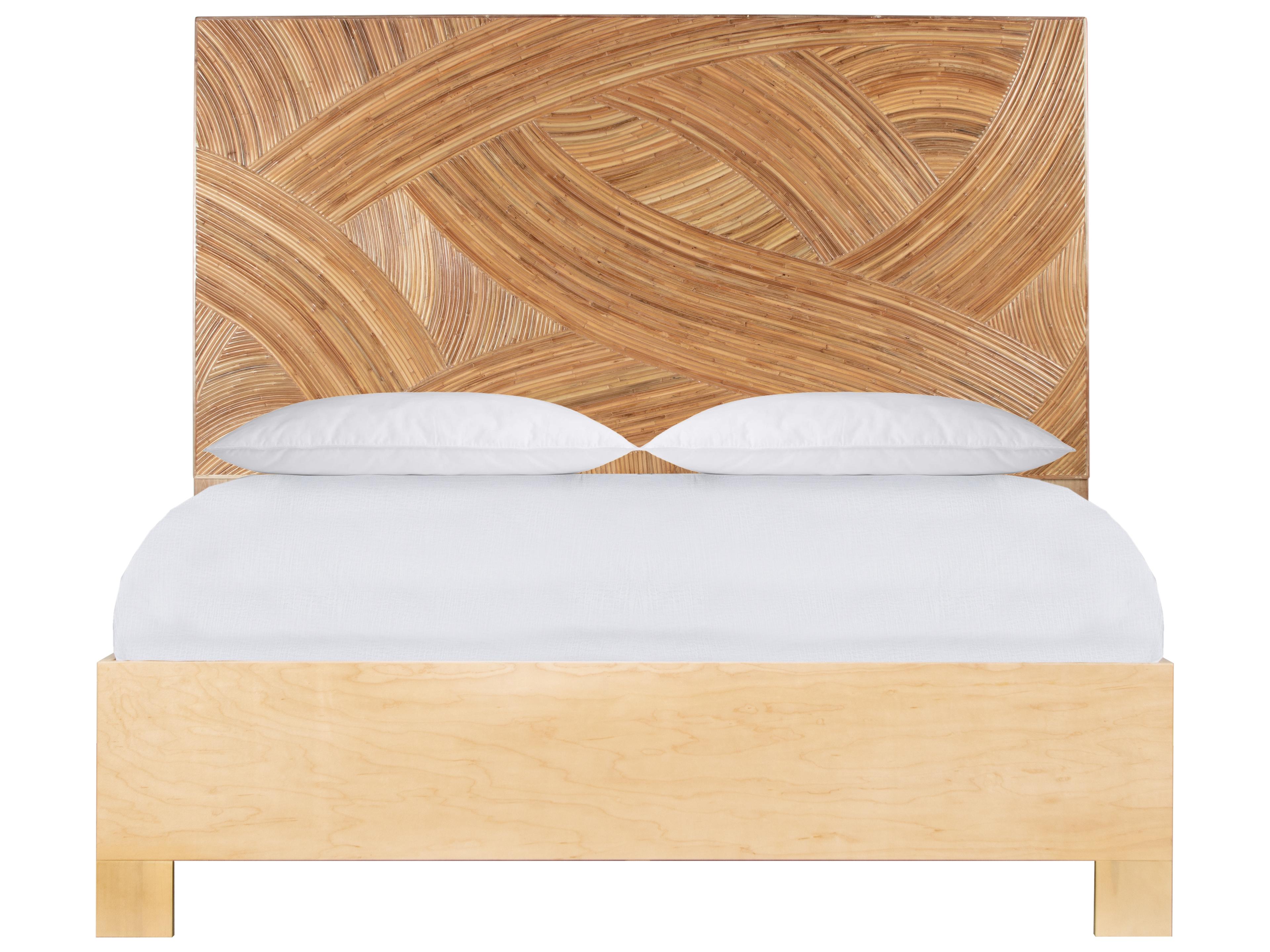 David Francis Swirl Rattan Bed Queen, Standard