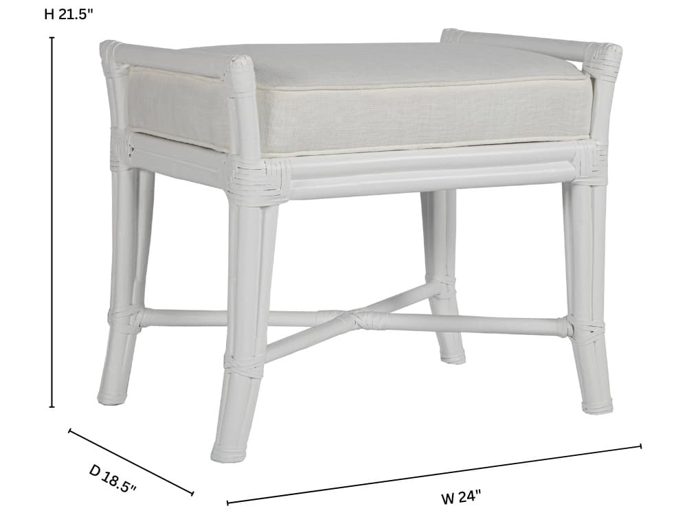 David Francis Small Malacca Bench