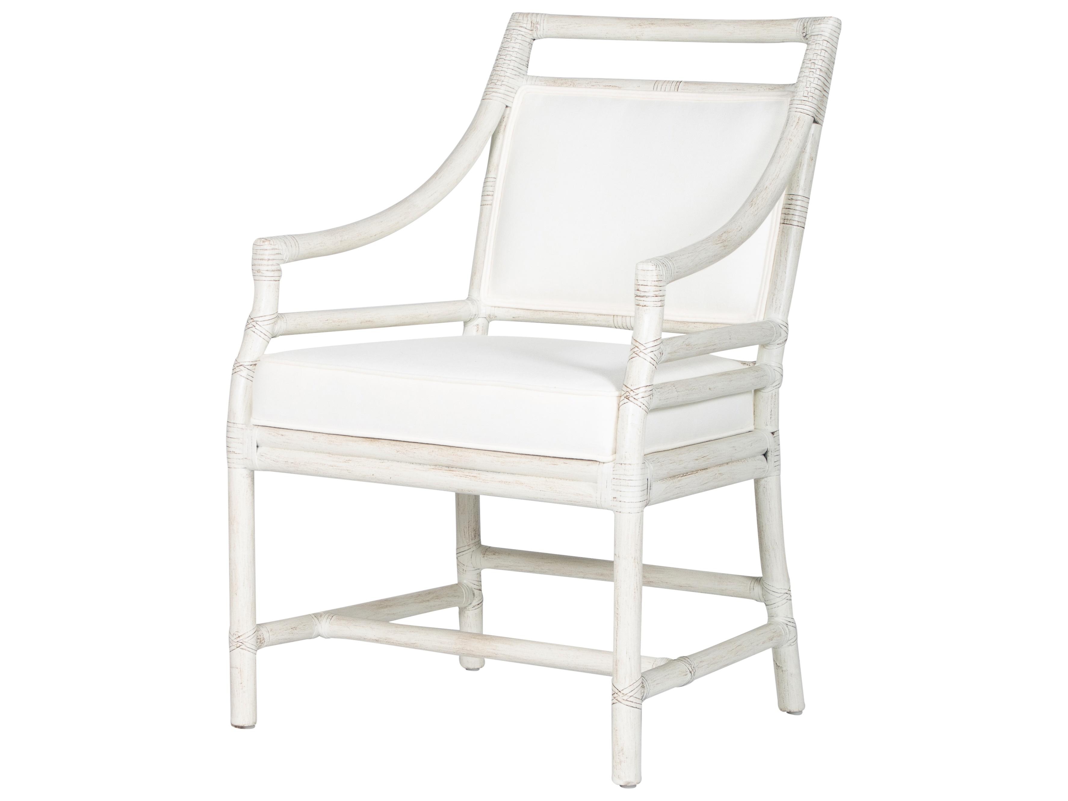 X And Diamond Rattan Brown Upholstered Arm Dining Chair