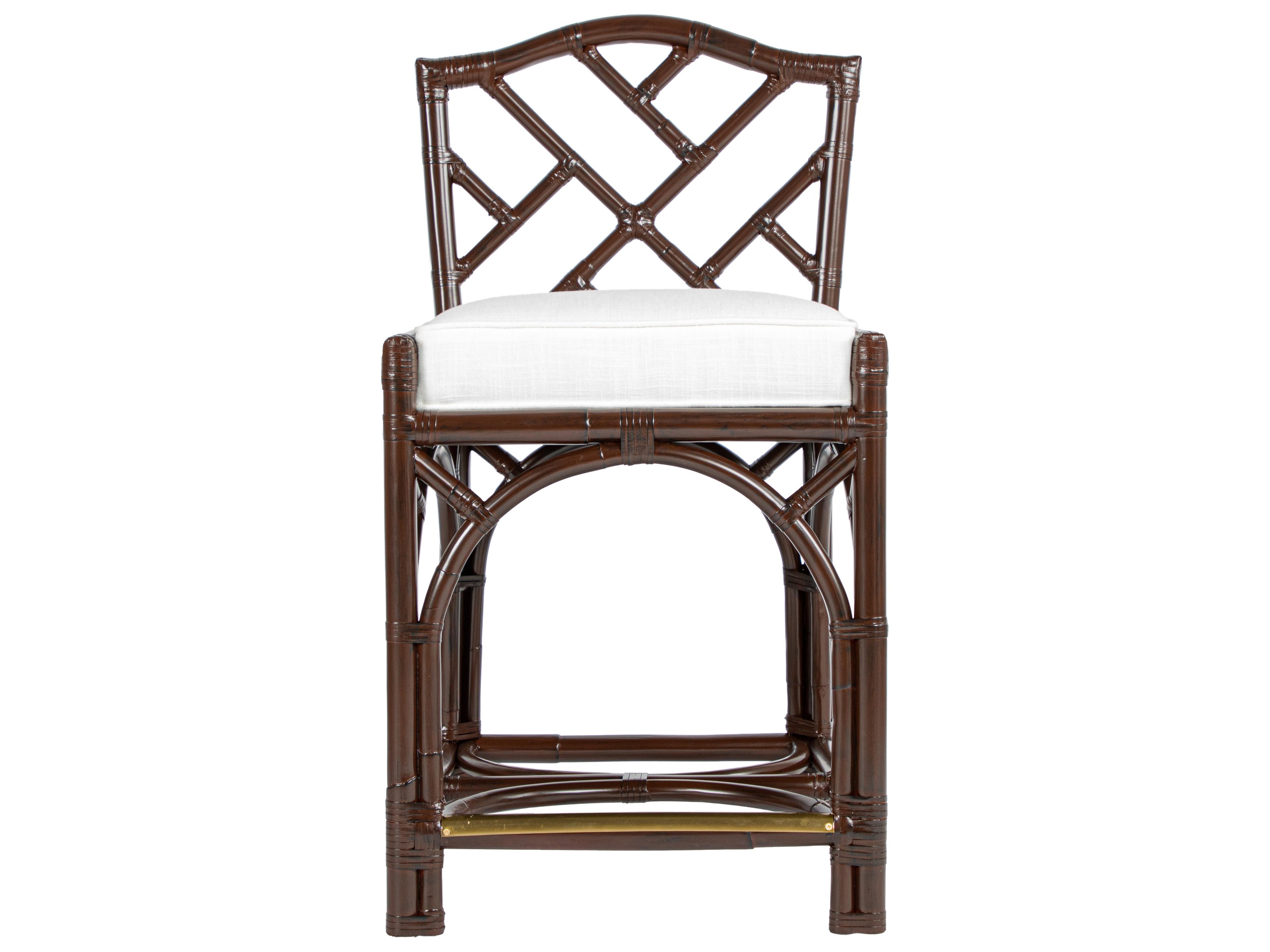 Chippendale All Options Upholstered Rattan Counter Stool