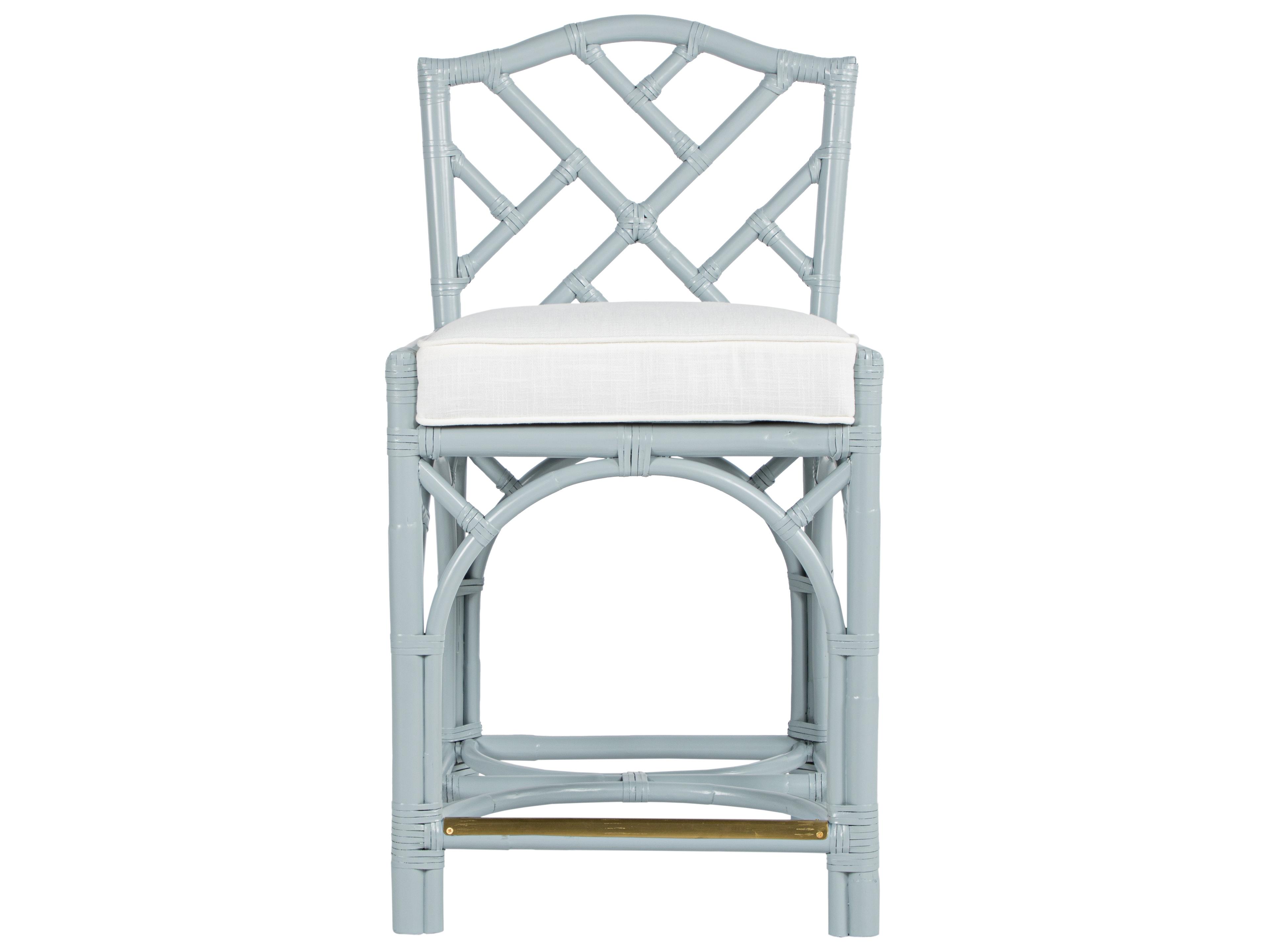 Chippendale All Options Upholstered Rattan Counter Stool