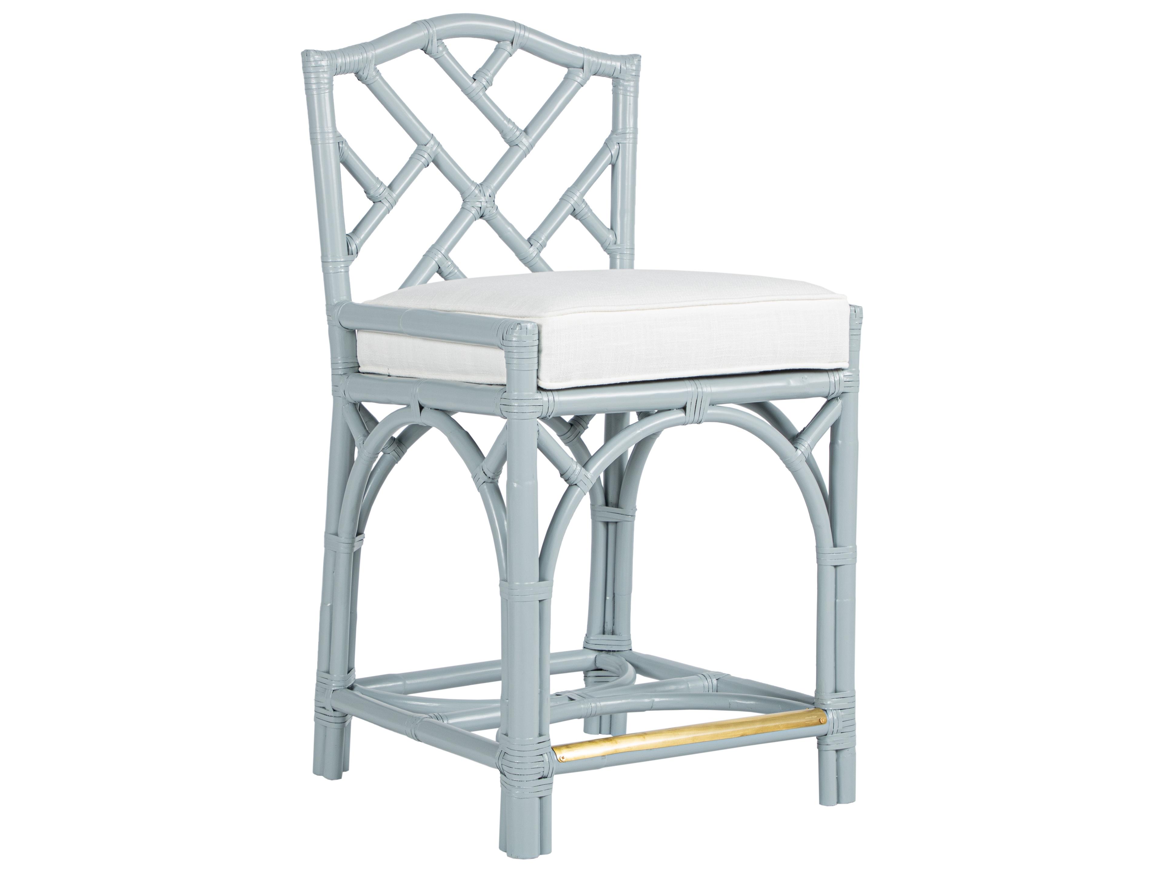 Chippendale All Options Upholstered Rattan Counter Stool