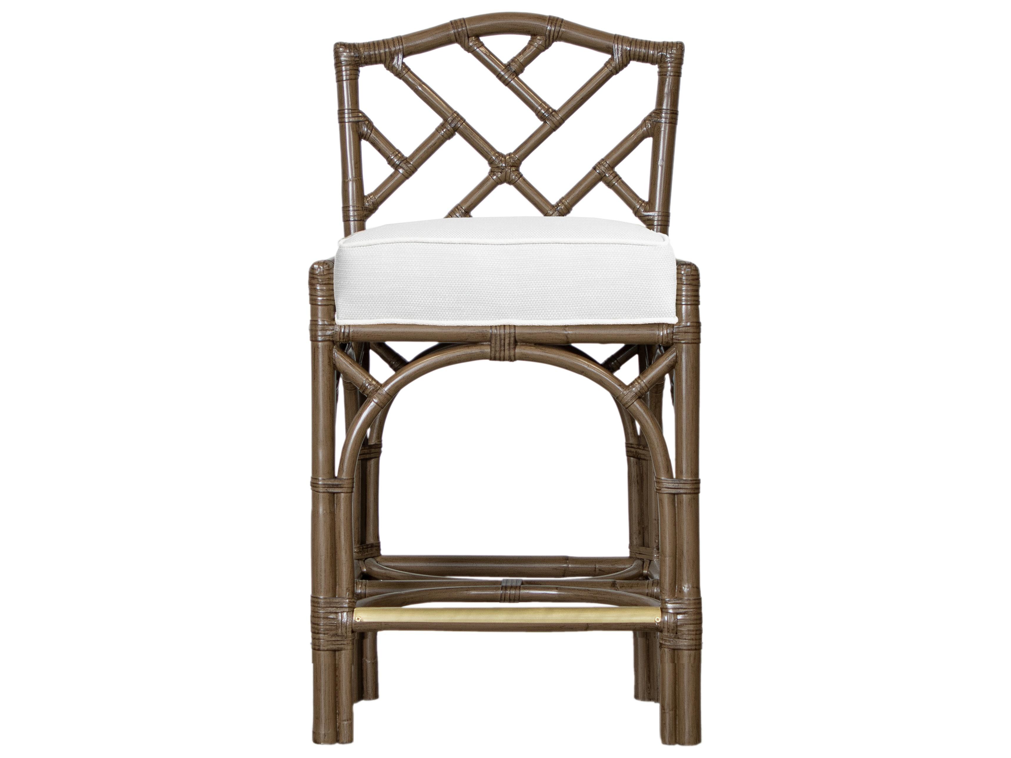 Chippendale All Options Upholstered Rattan Counter Stool