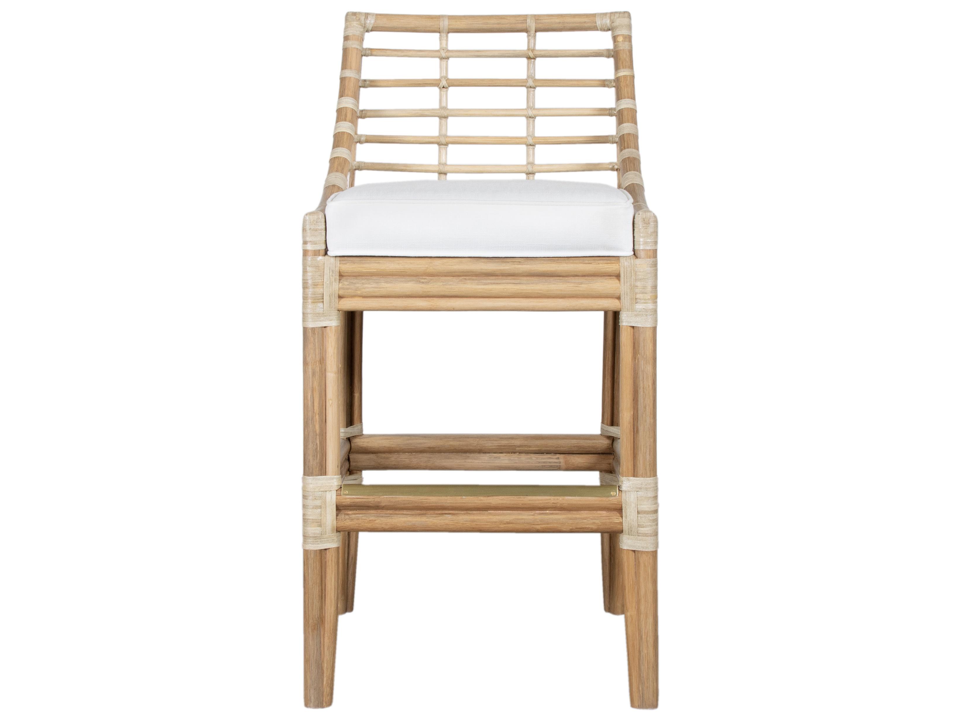 Luna All Options Upholstered Rattan Bar Stool