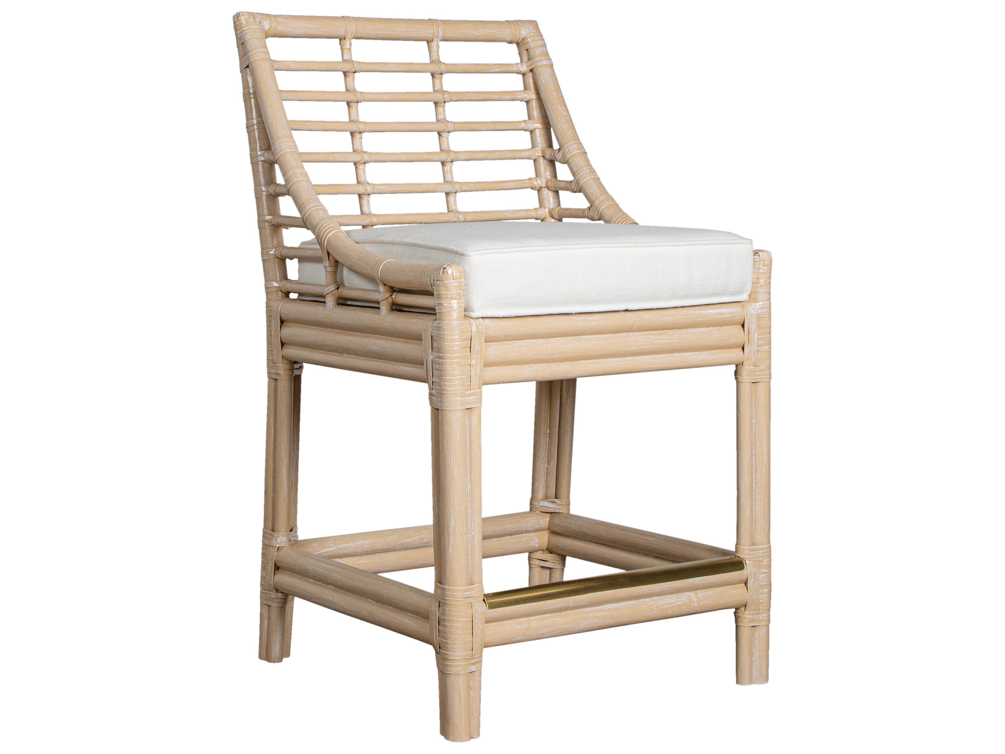 Luna All Options Upholstered Rattan Counter Stool