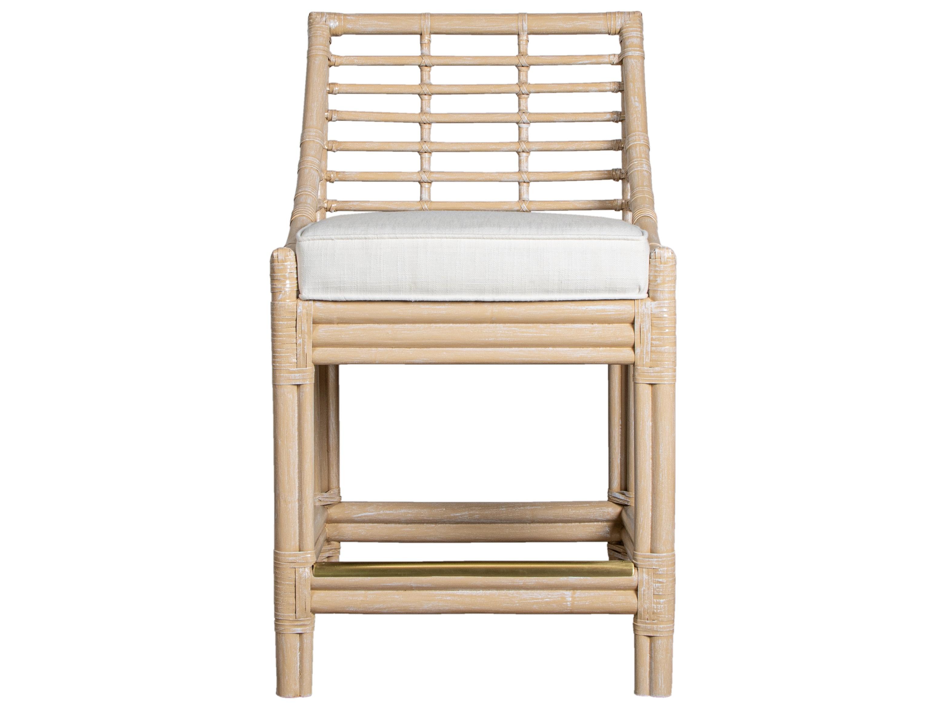 Luna All Options Upholstered Rattan Counter Stool