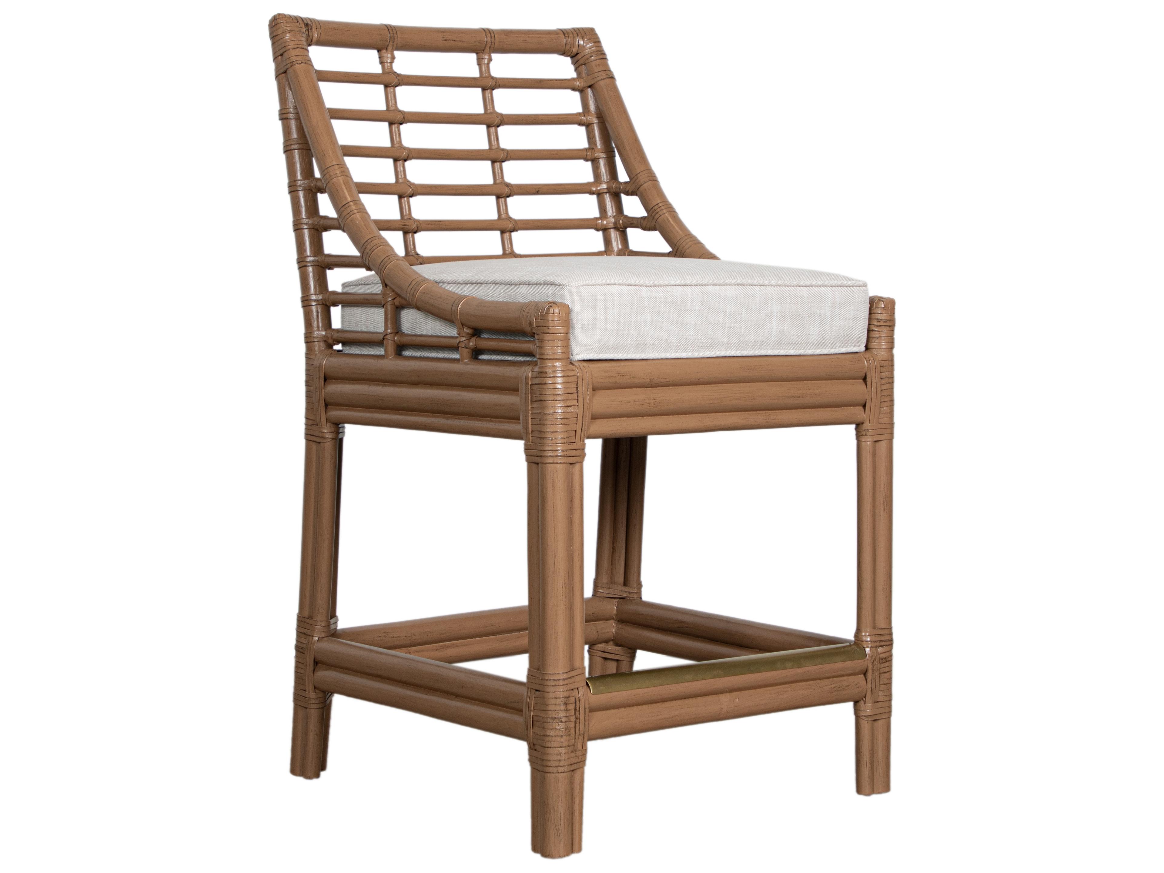 Luna All Options Upholstered Rattan Counter Stool