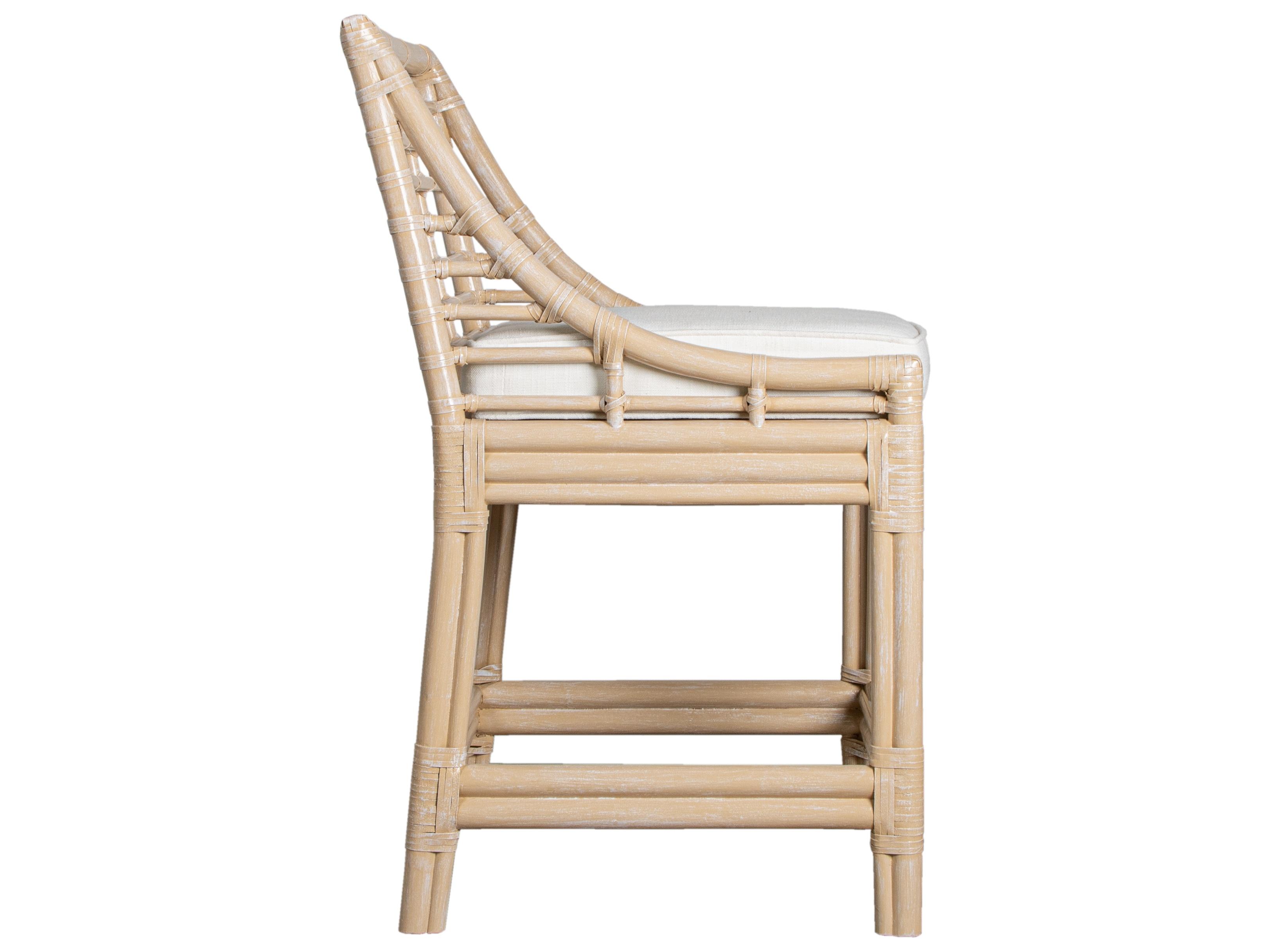 Luna All Options Upholstered Rattan Counter Stool