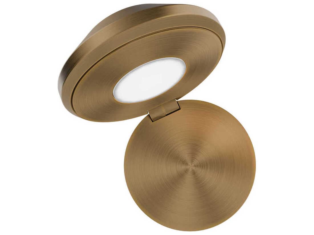 dweLED by WAC Lighting Flipside 1-Light Aged Brass Wall Sconce