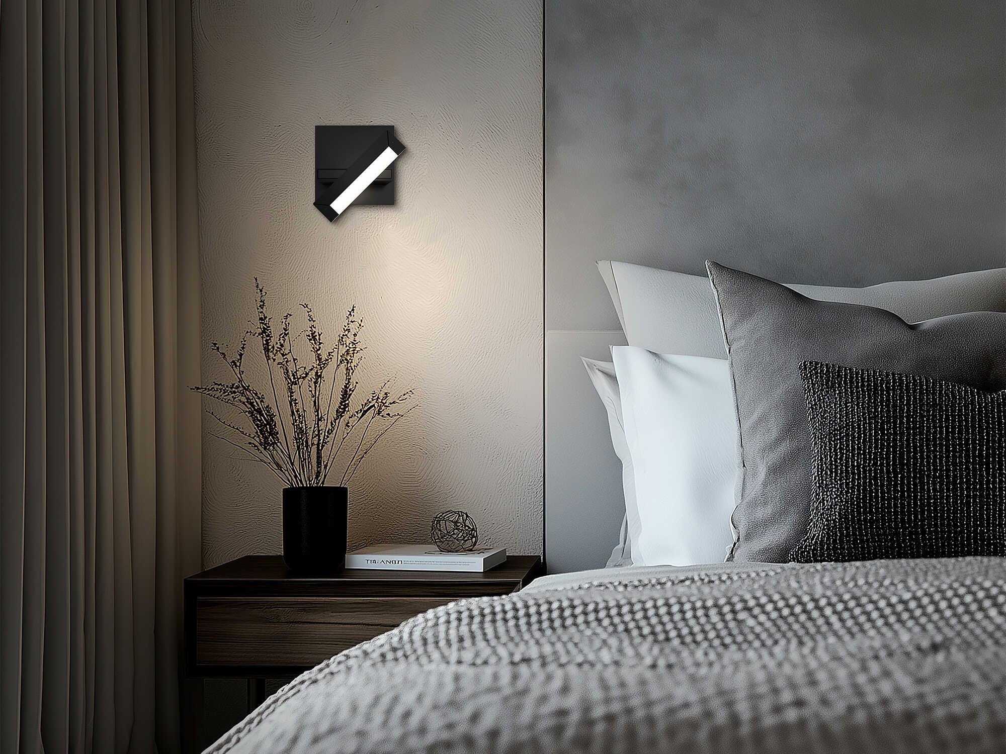 dweLED by WAC Lighting Mantel 1-Light Black Wall Sconce