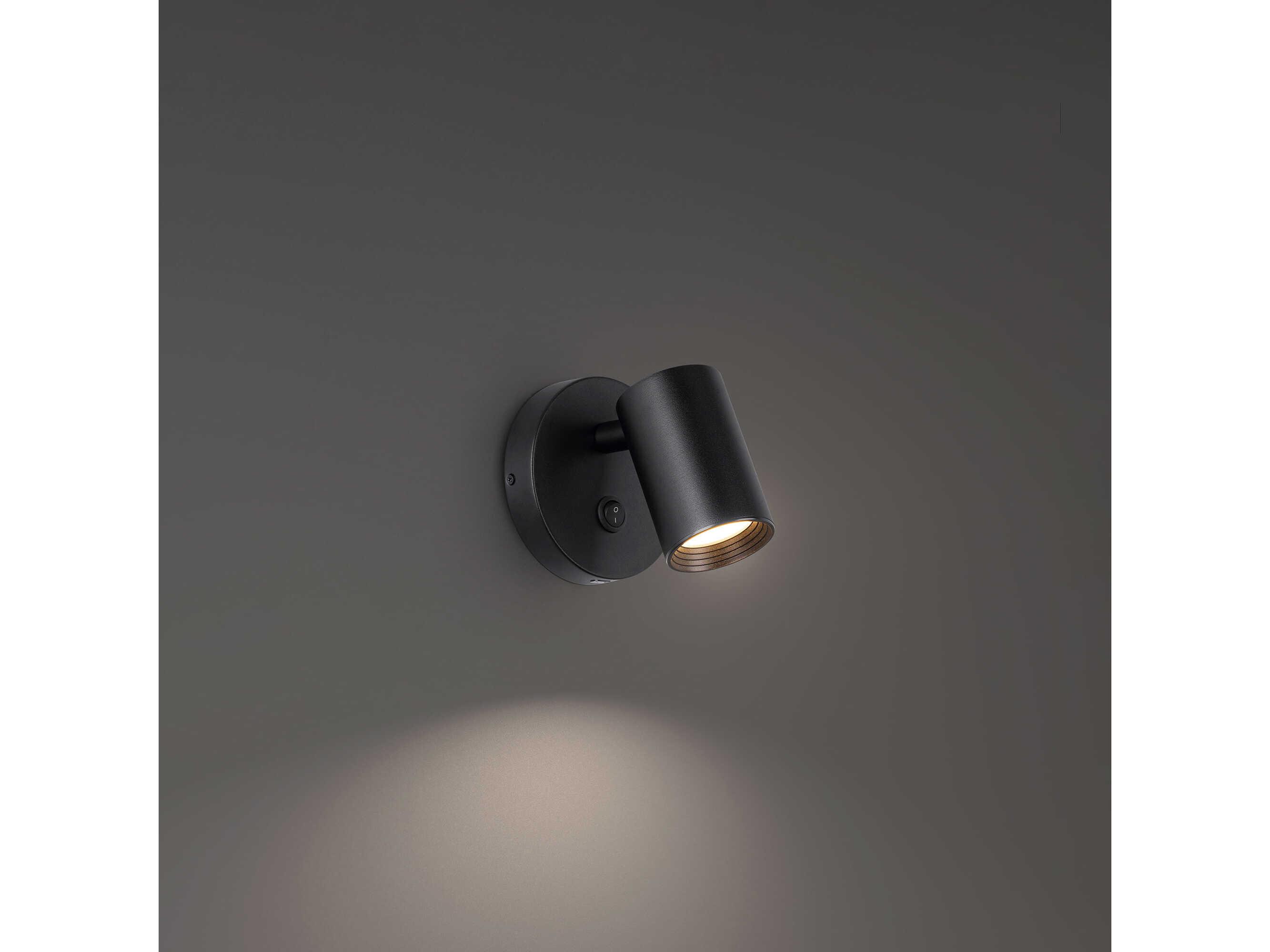 dweLED by WAC Lighting Kepler 1-Light Black Glass LED Wall Sconce