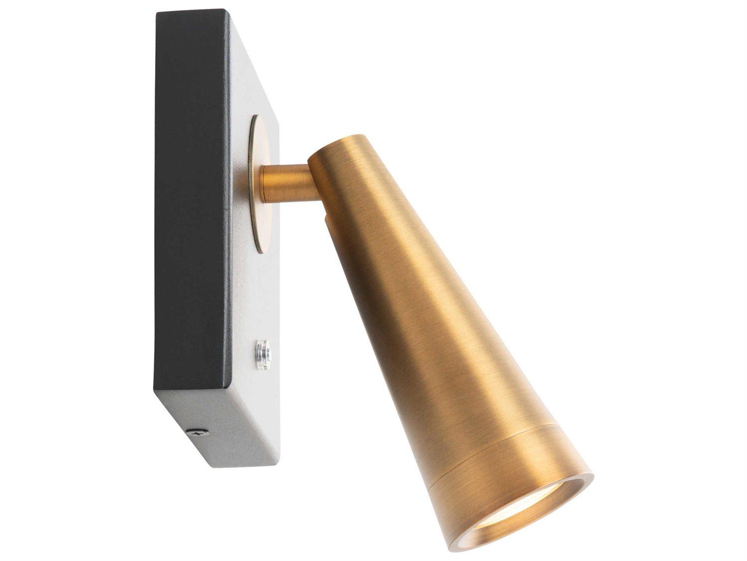 dweLED by WAC Lighting Arne 1-Light Black With Aged Brass LED Wall Sconce