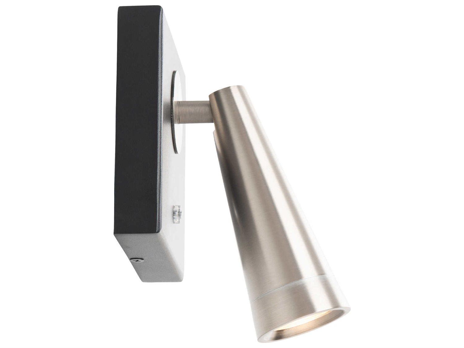 dweLED by WAC Lighting Arne 1-Light Black With Brushed Nickel LED Wall Sconce