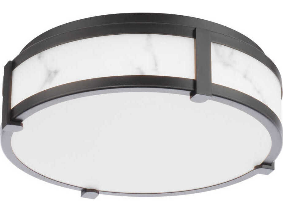 dweLED by WAC Lighting Constantine 1-Light Black LED Round Flush Mount
