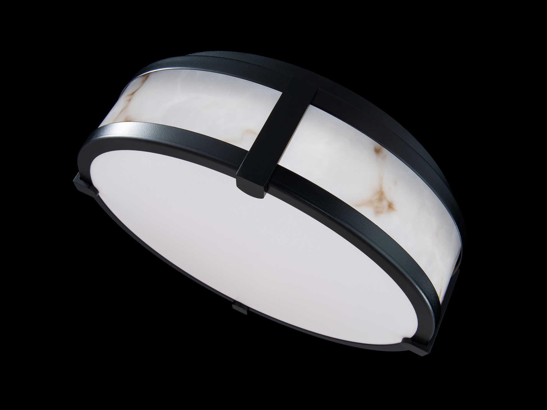 dweLED by WAC Lighting Constantine 1-Light Black LED Round Flush Mount
