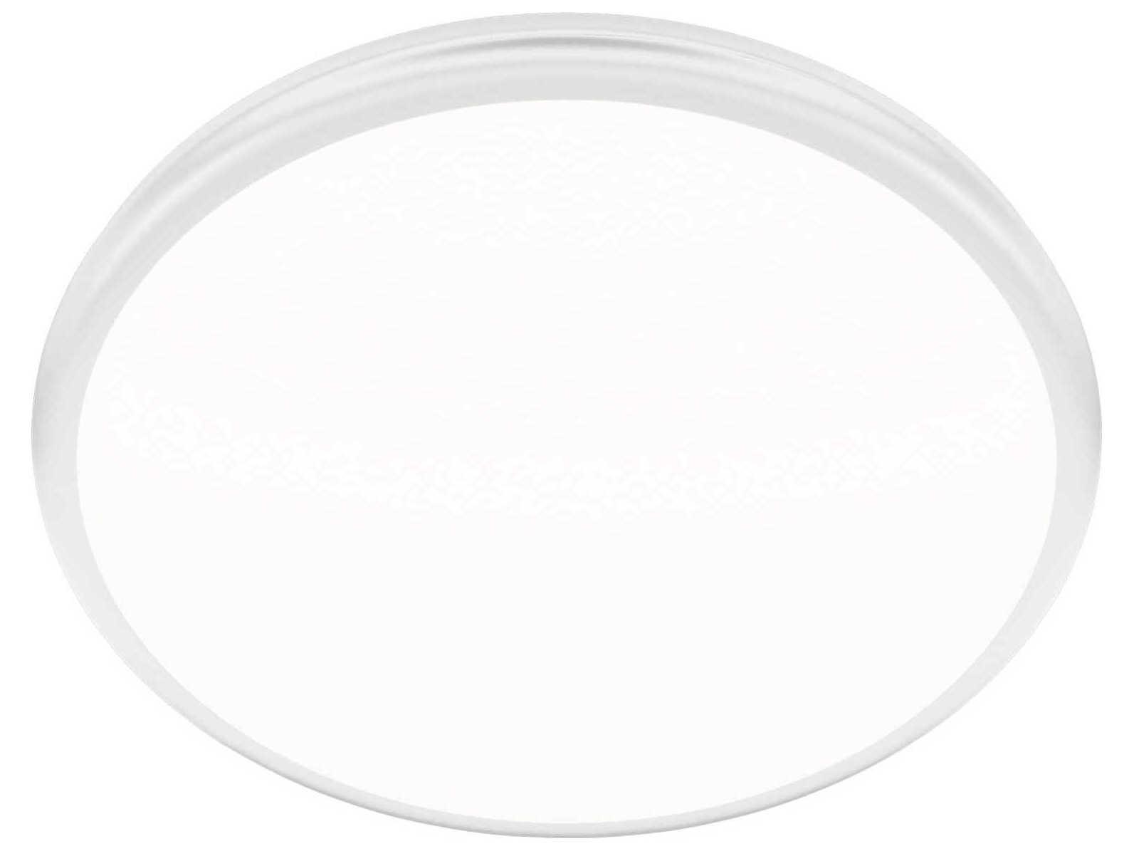 dweLED by WAC Lighting Parthenon 1-Light White Round Flush Mount