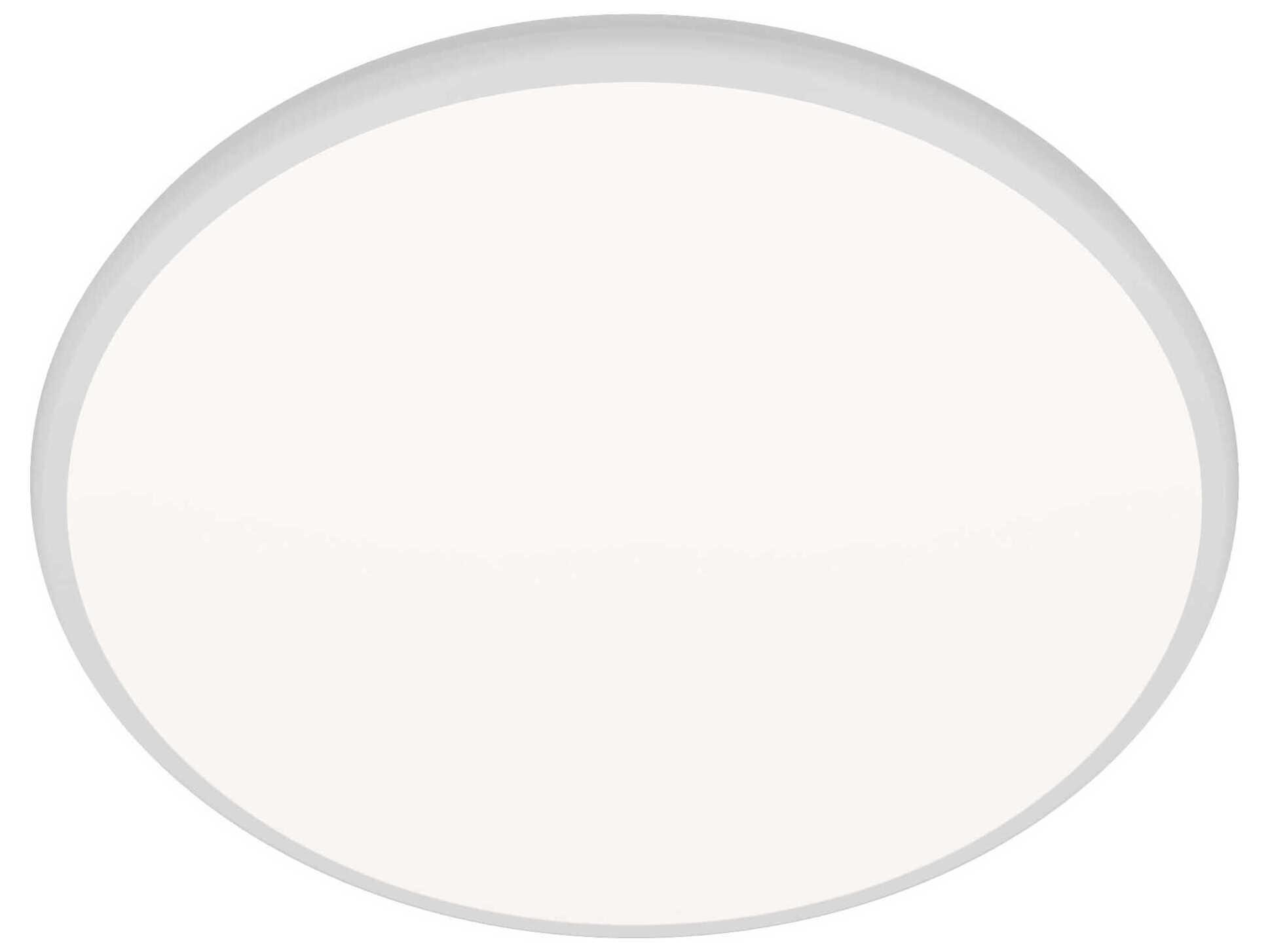 dweLED by WAC Lighting Parthenon 1-Light White Round Flush Mount