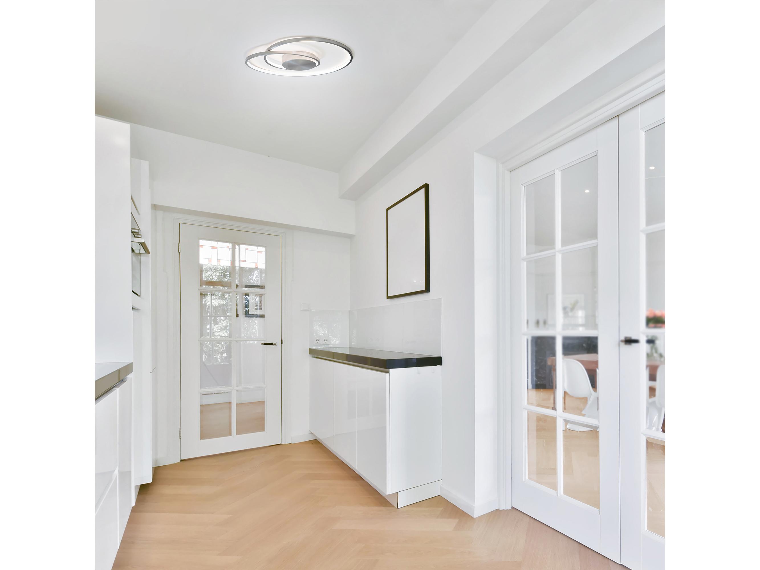 dweLED by WAC Lighting Marques 1-Light Brushed Nickel LED Round Flush Mount