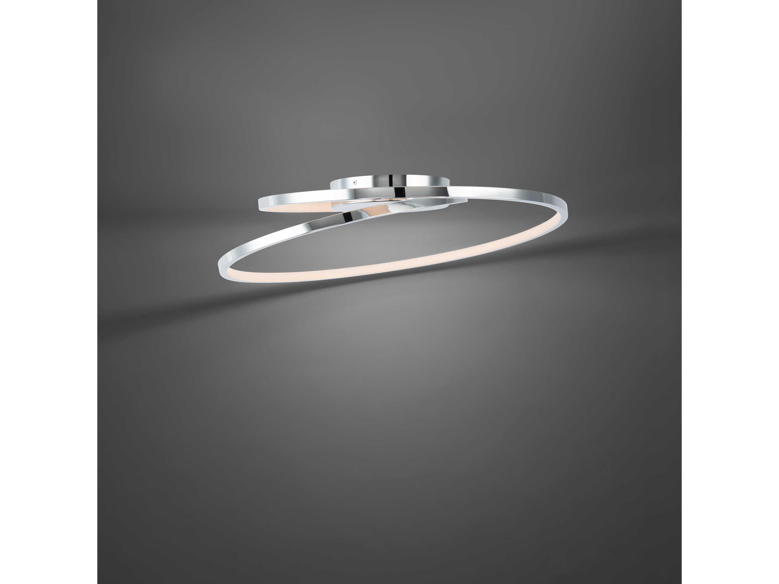 dweLED by WAC Lighting Marques 1-Light Chrome LED Round Flush Mount