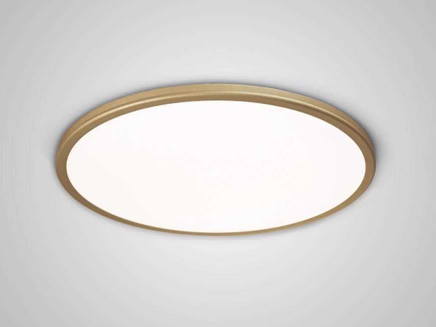 dweLED by WAC Lighting Geos 1-Light Brass LED Round Flush Mount