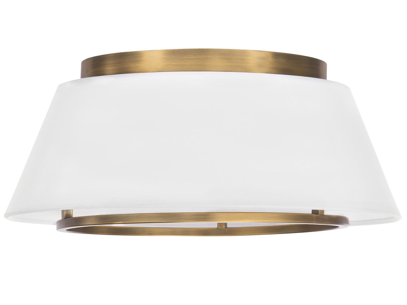 dweLED by WAC Lighting Hailey 1-Light Aged Brass LED Empire Flush Mount