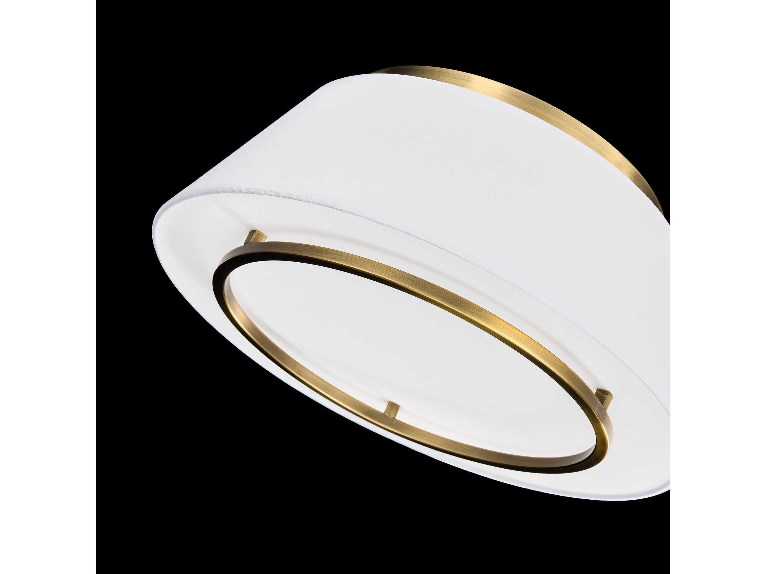 dweLED by WAC Lighting Hailey 1-Light Aged Brass LED Empire Flush Mount