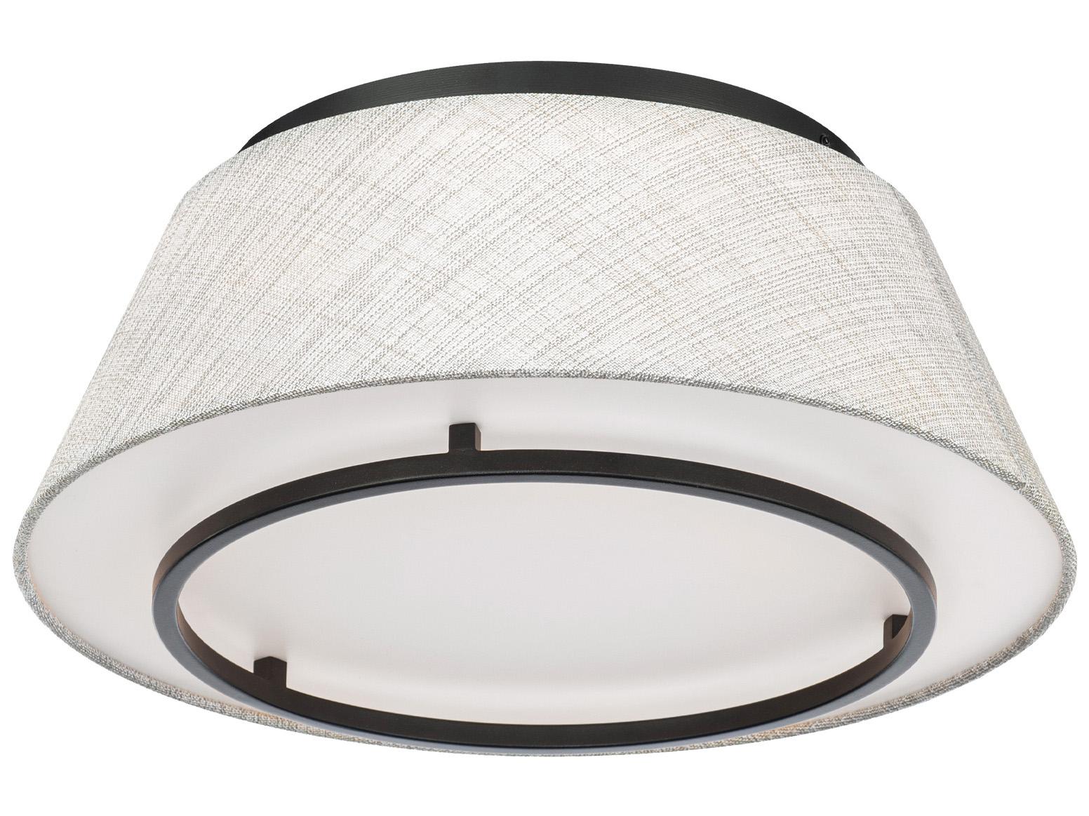 dweLED by WAC Lighting Hailey 1-Light Black LED Empire Flush Mount