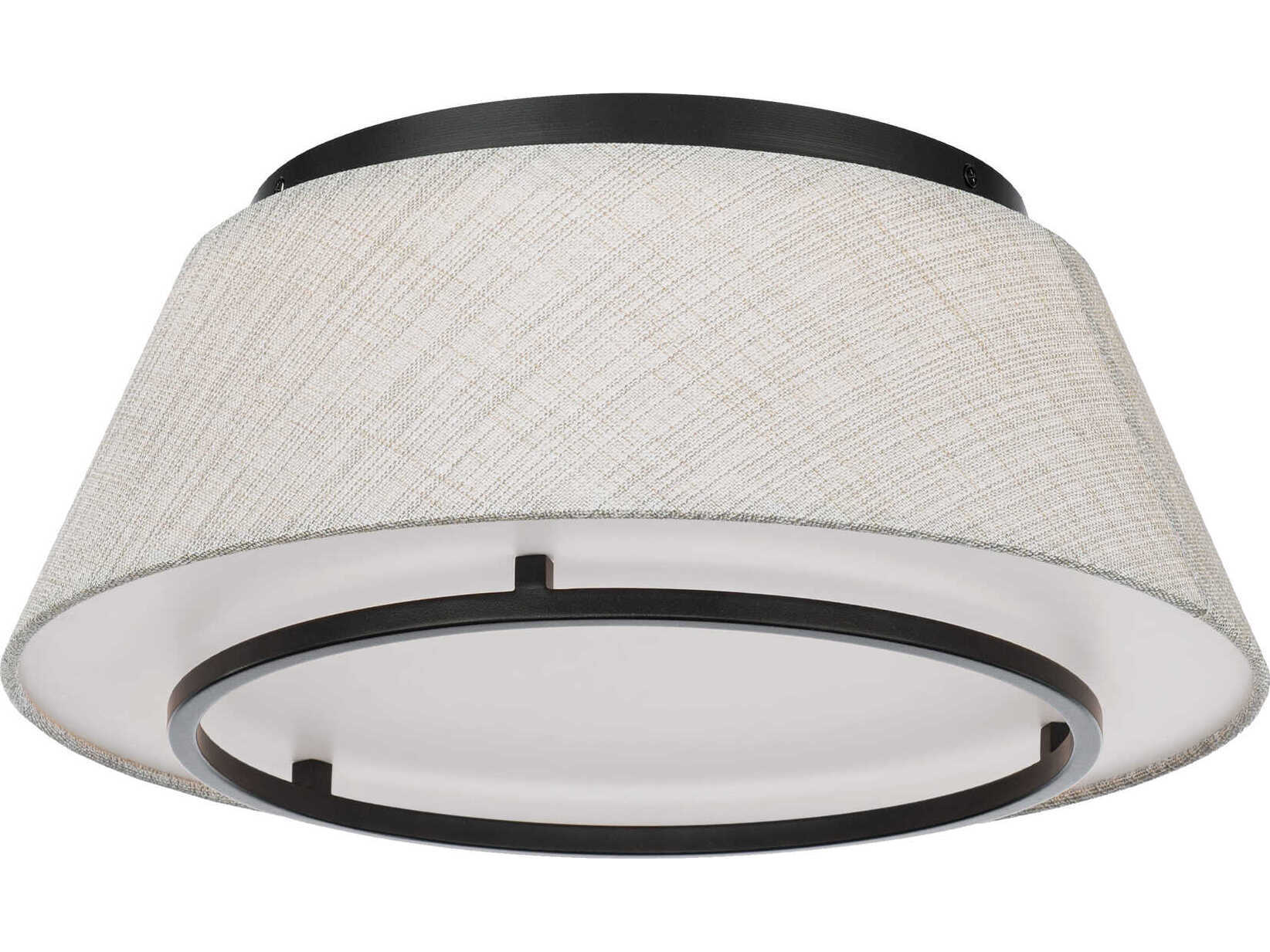 dweLED by WAC Lighting Hailey 1-Light Black LED Empire Flush Mount