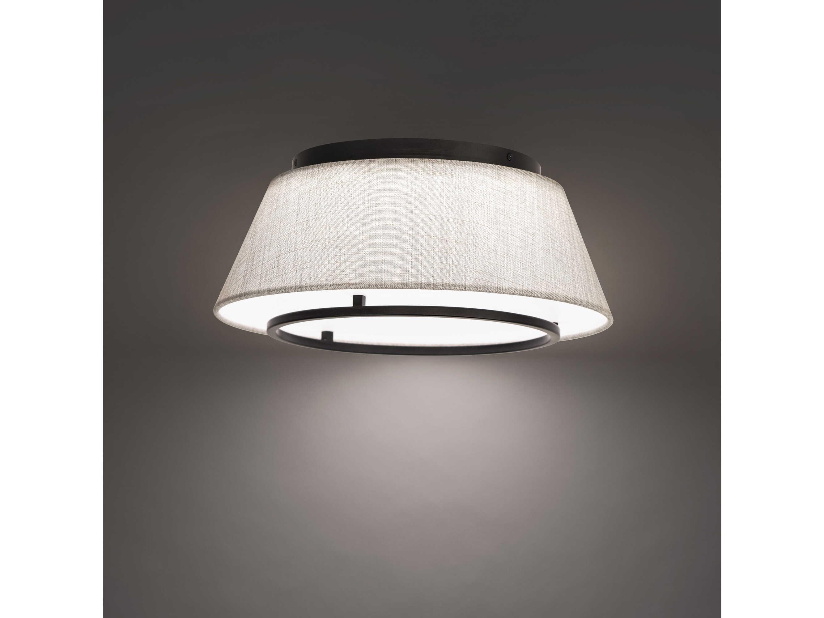 dweLED by WAC Lighting Hailey 1-Light Black LED Empire Flush Mount