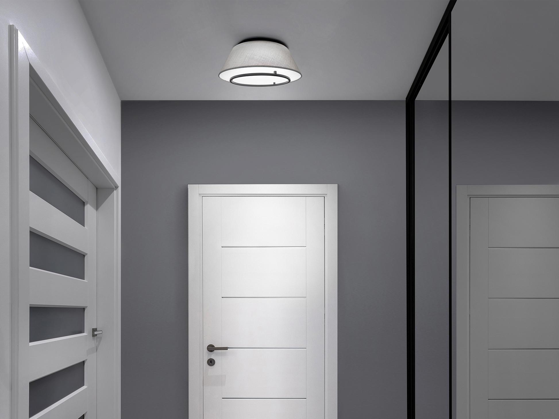 dweLED by WAC Lighting Hailey 1-Light Black LED Empire Flush Mount