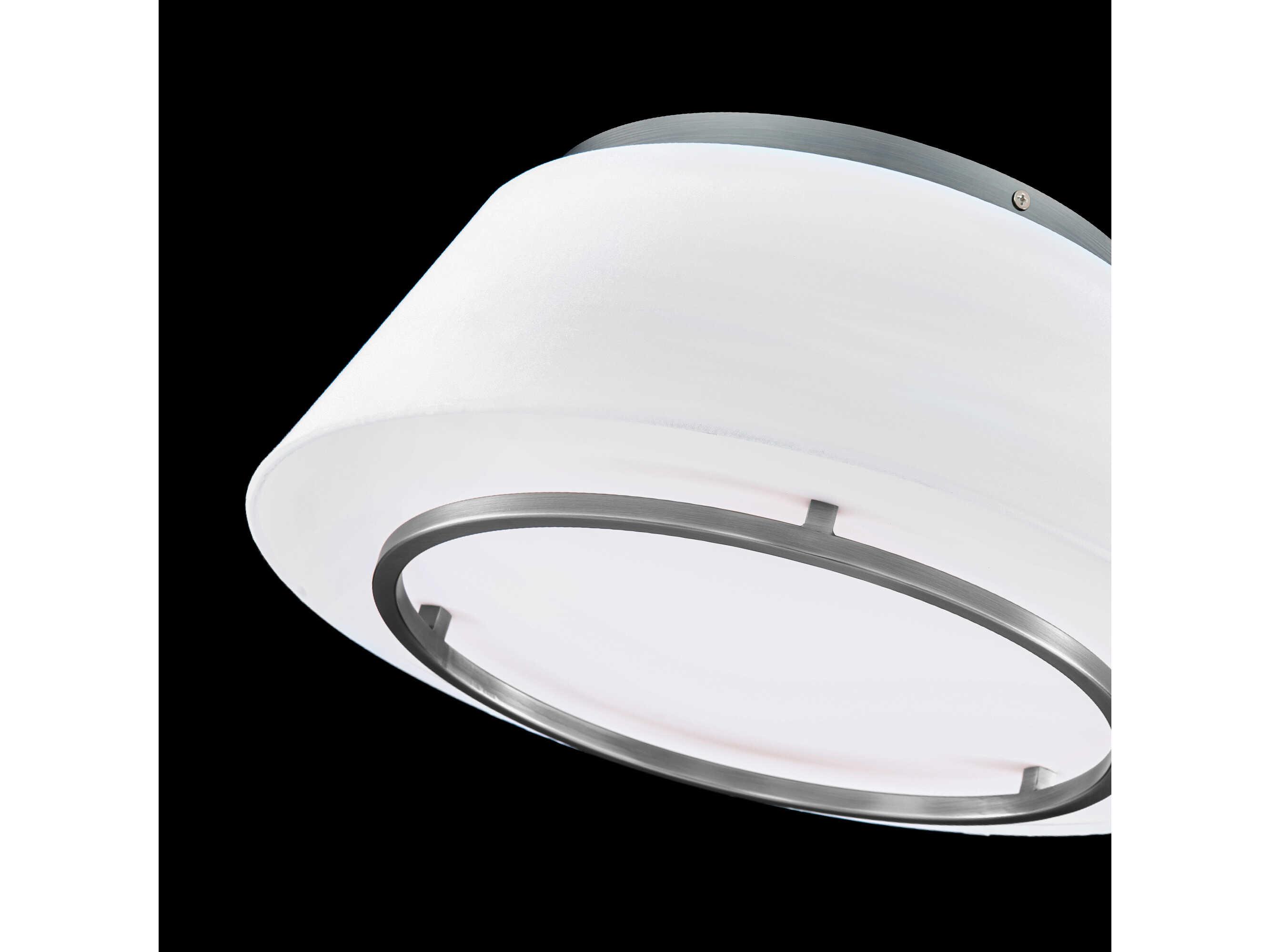 dweLED by WAC Lighting Hailey 1-Light Brushed Nickel LED Empire Flush Mount