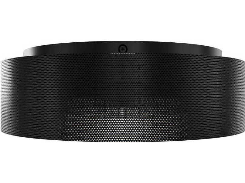 dweLED by WAC Lighting Grille 1-Light Black Round Flush Mount