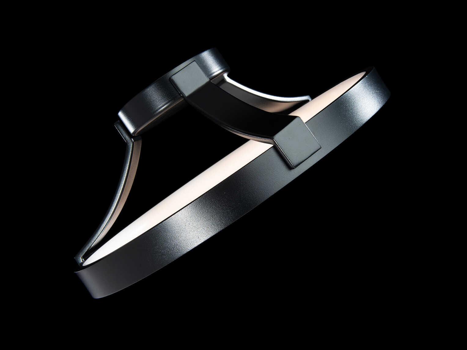 dweLED by WAC Lighting Chaucer 1-Light Black LED Round Semi Flush Mount