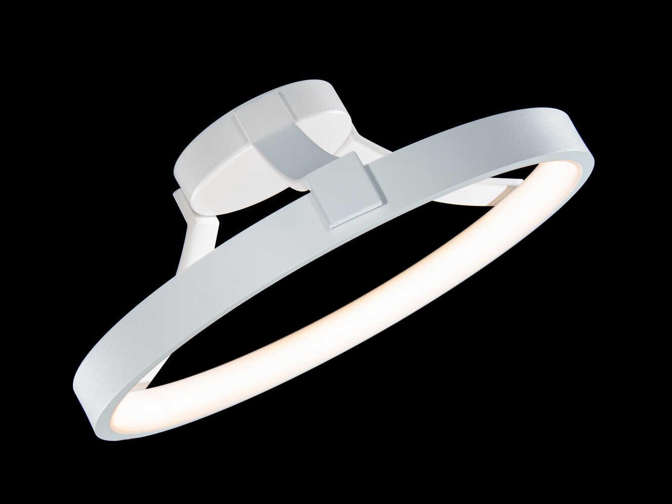 dweLED by WAC Lighting Chaucer 1-Light White LED Round Semi Flush Mount