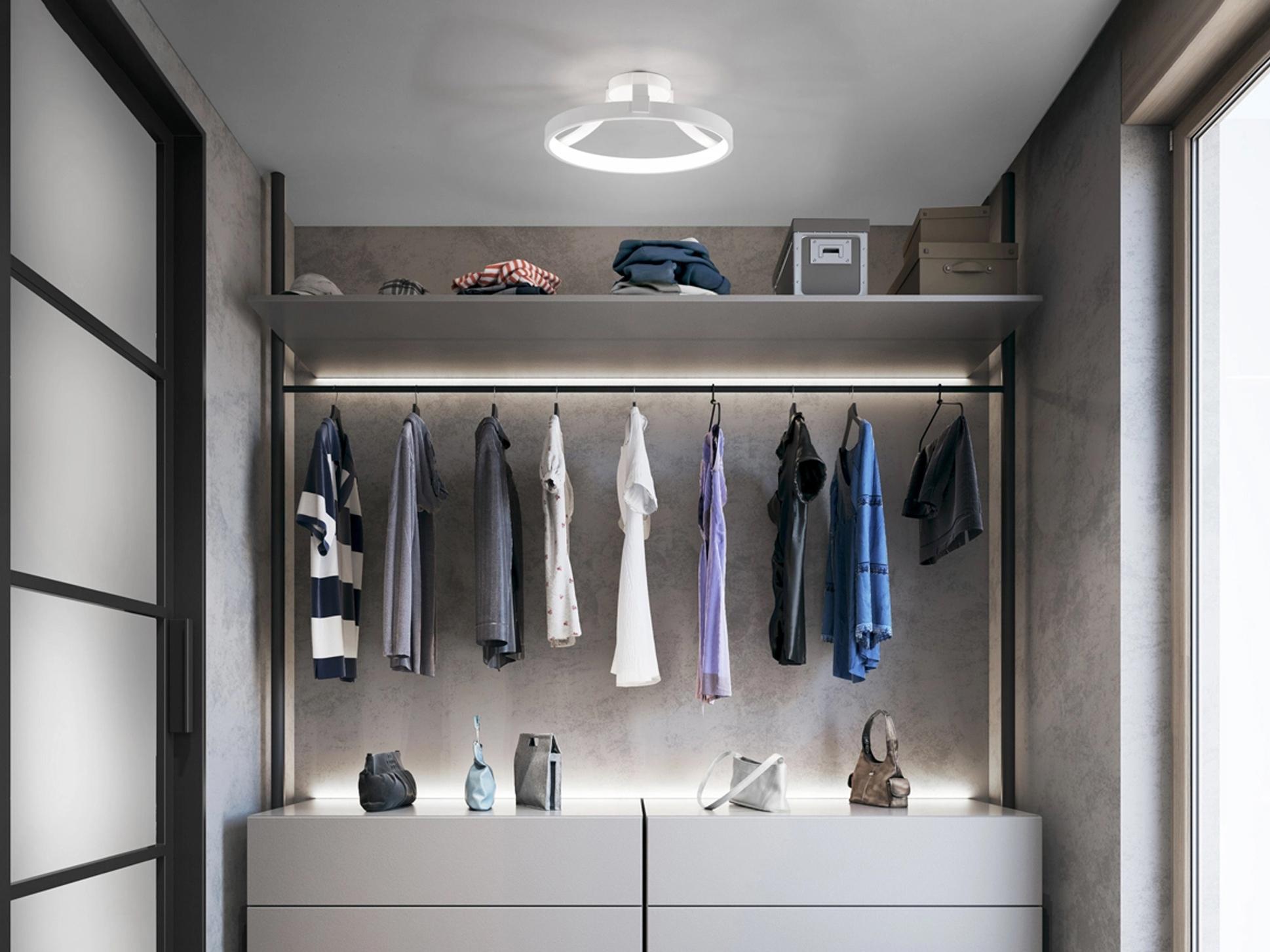 dweLED by WAC Lighting Chaucer 1-Light White LED Round Semi Flush Mount