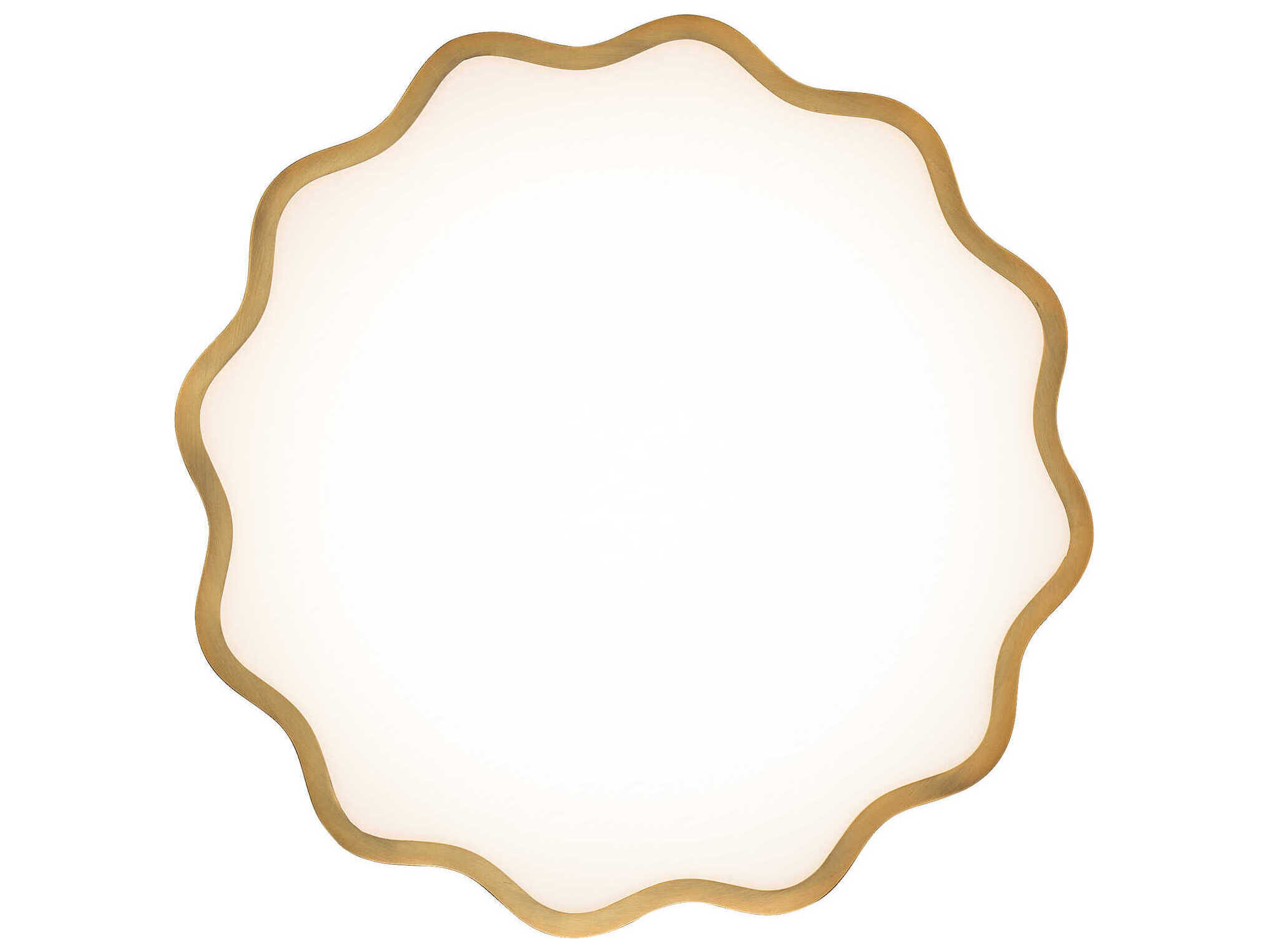 dweLED by WAC Lighting Vaughan 1-Light Aged Brass LED Bowl Round Flush Mount